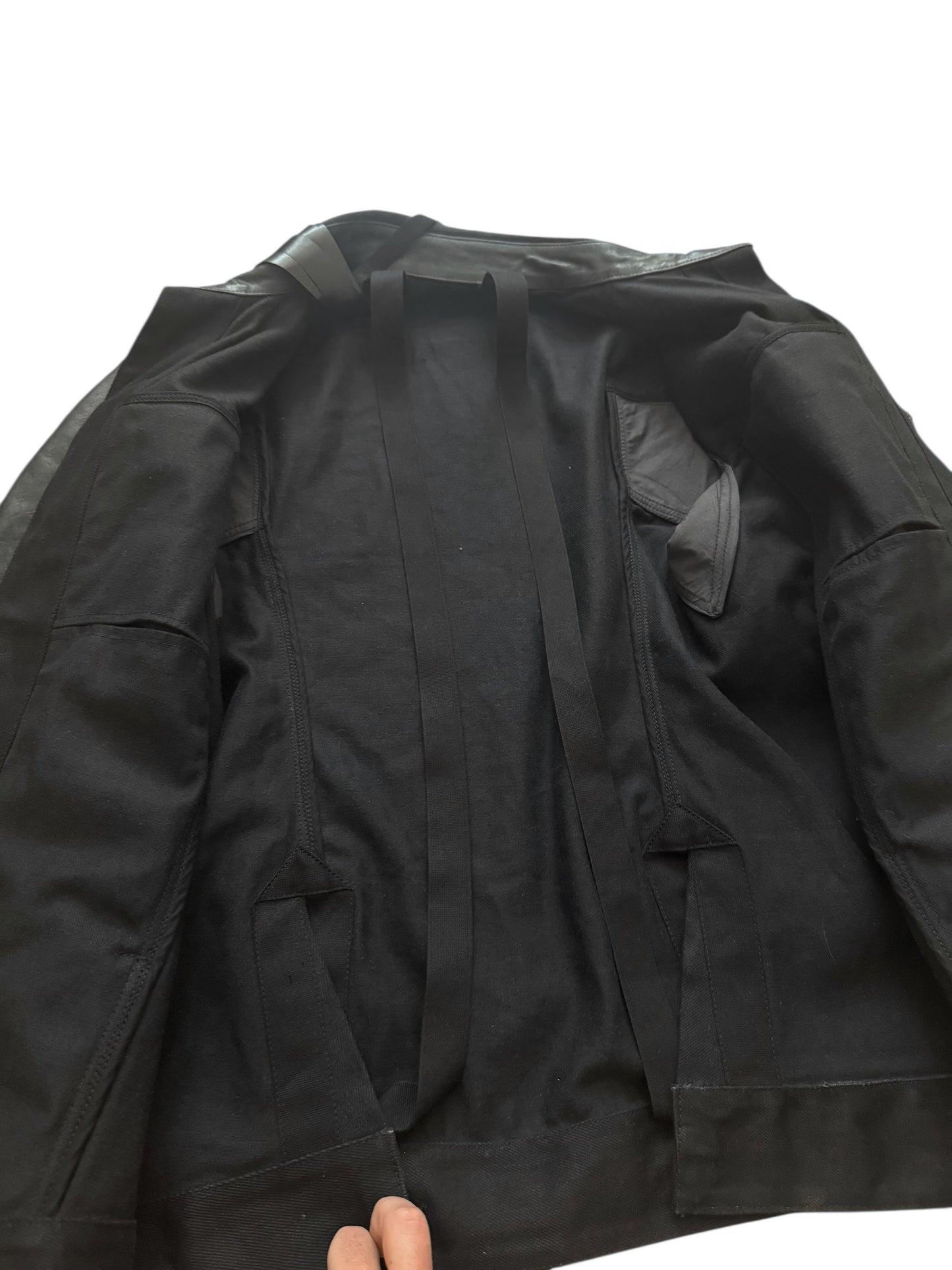 Tejana Horse Leather Trucker Parachute Jacket