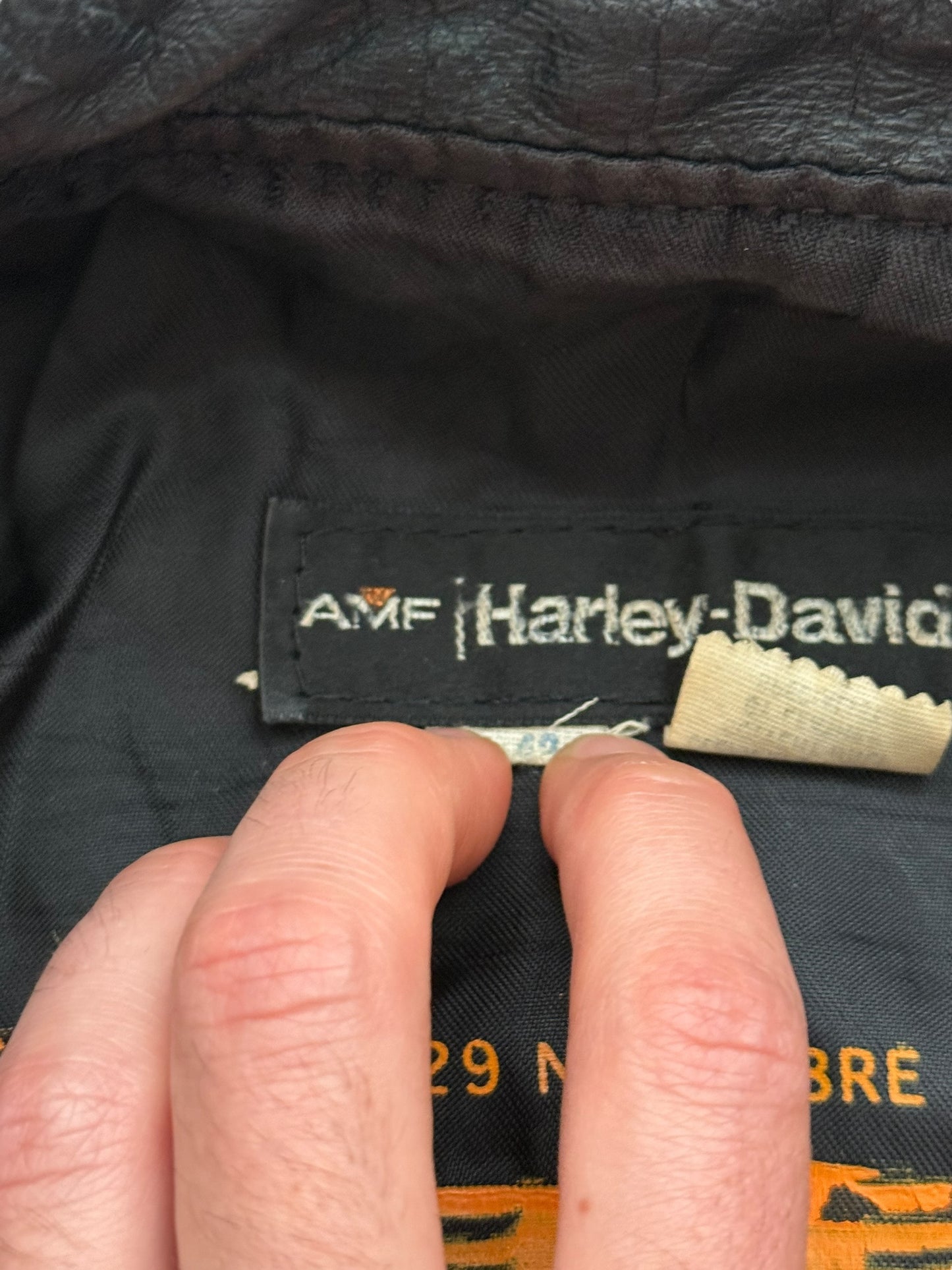 X Harley Davidson Painted Cafe Leather Moto Jacket