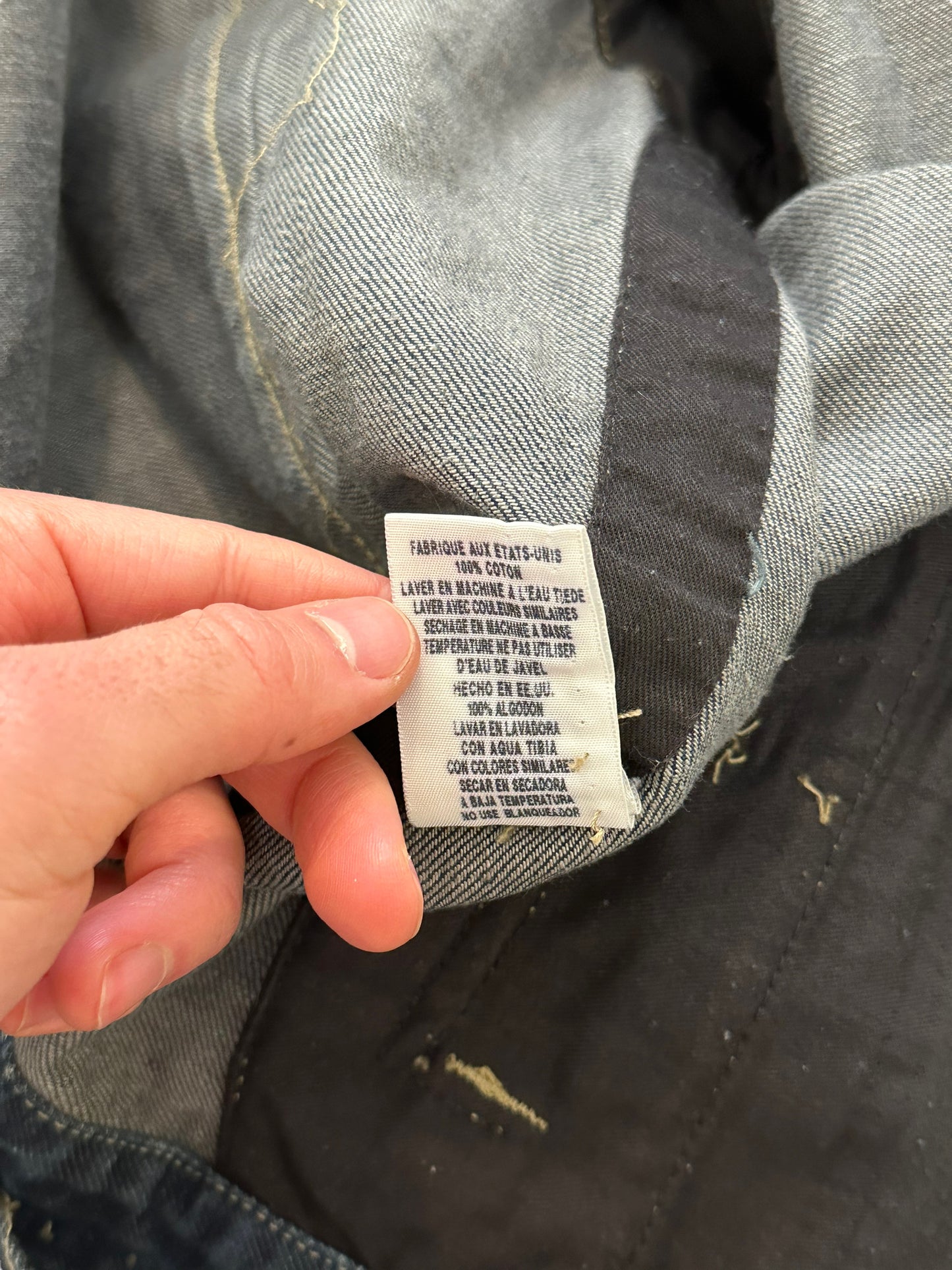 2001 SLAB Burnout Distressed Thread Denim Trucker