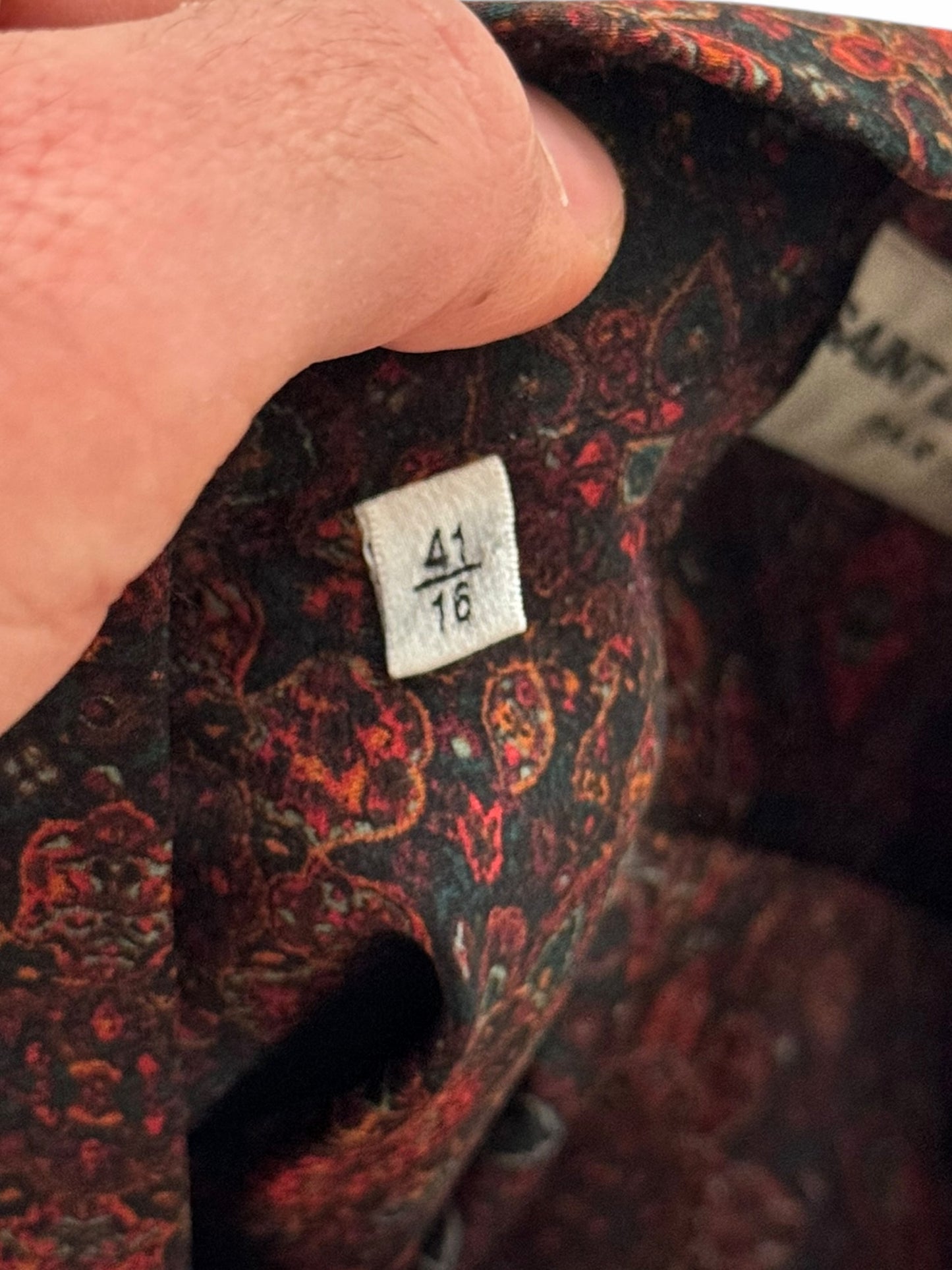 Paisley Silk Red Shirt