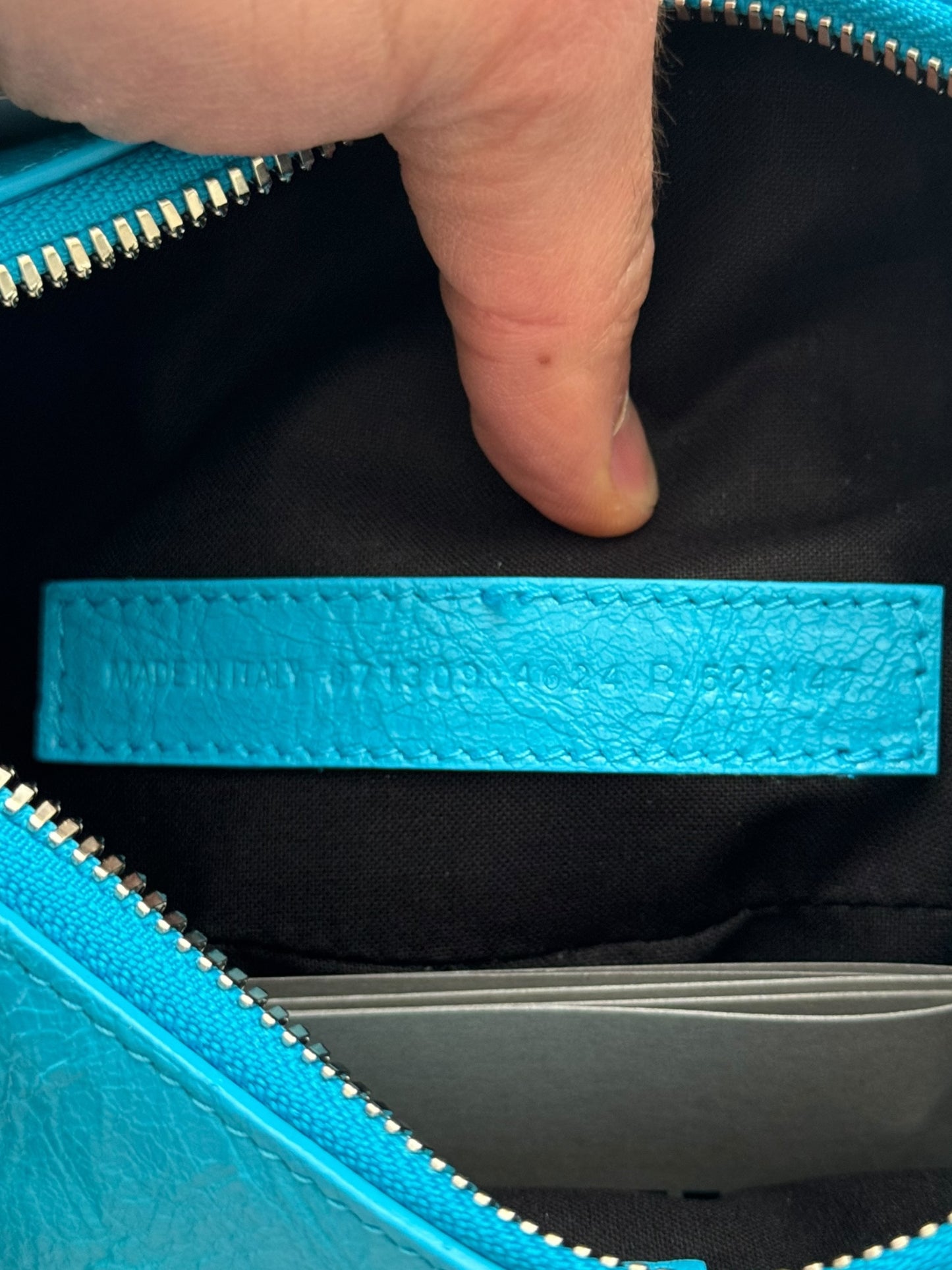 Blue La Cagole Leather Bag