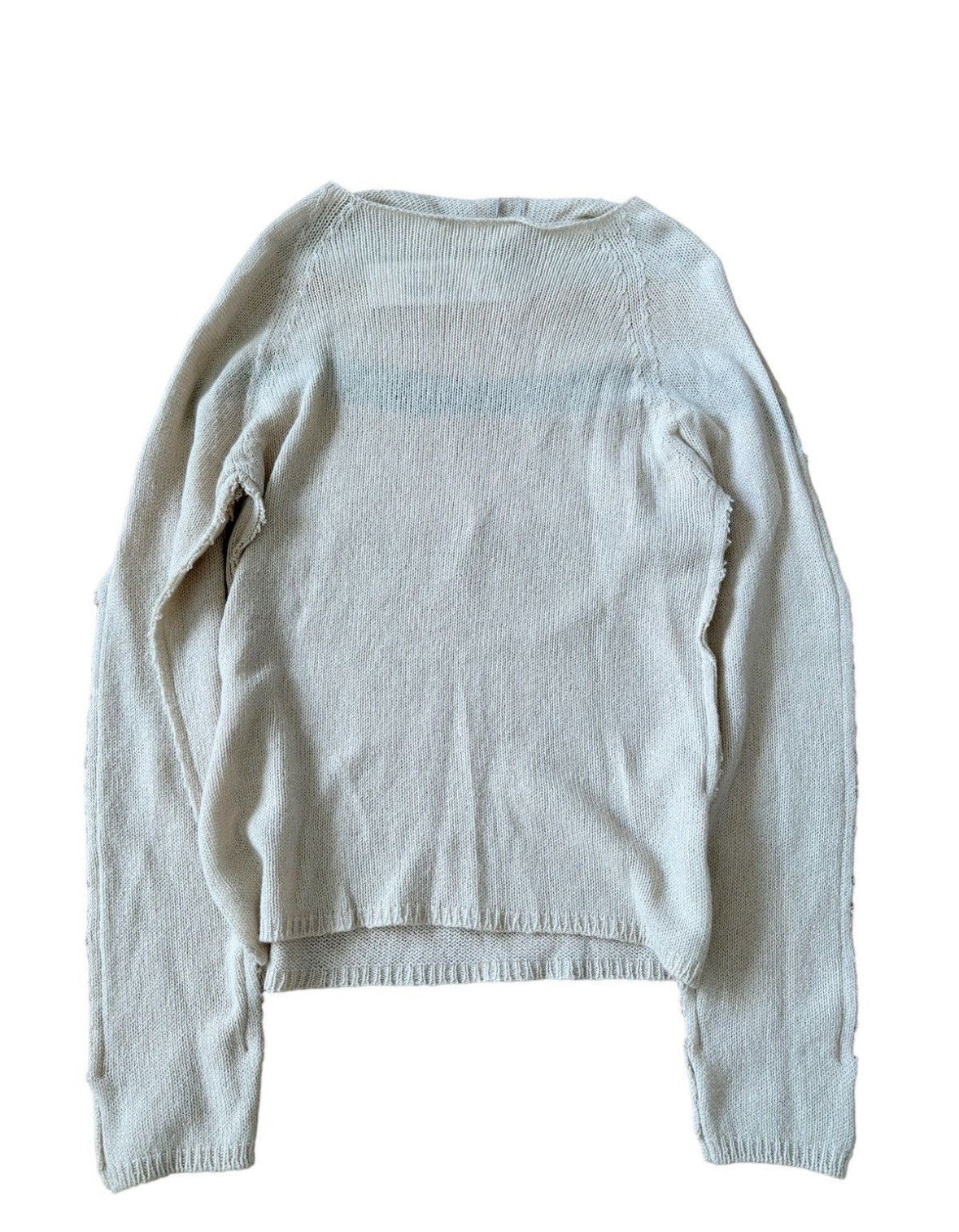 Cashmere Distressed Boat Neck Sweater