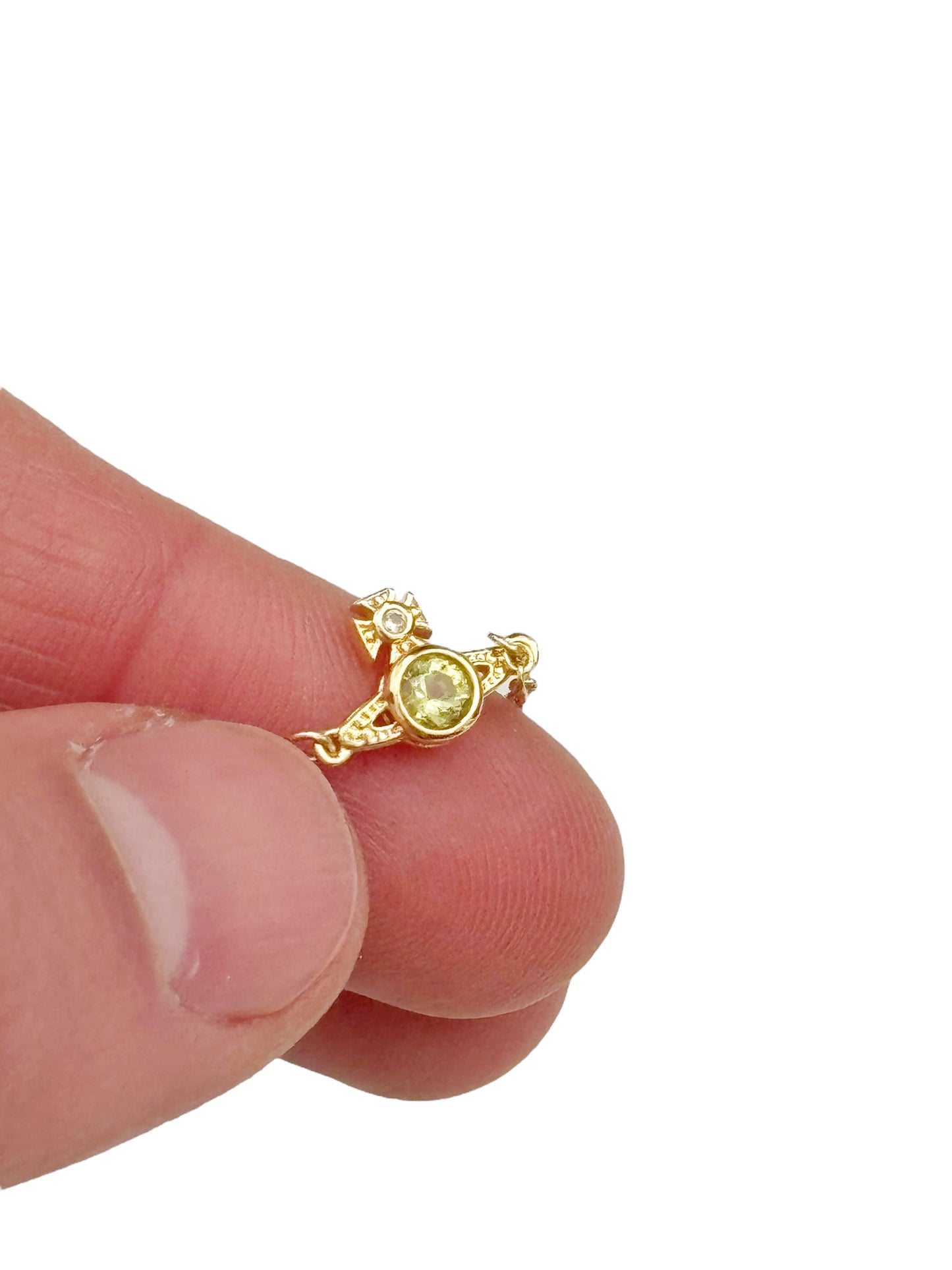 Gold Thin Chain Orb Bracelet