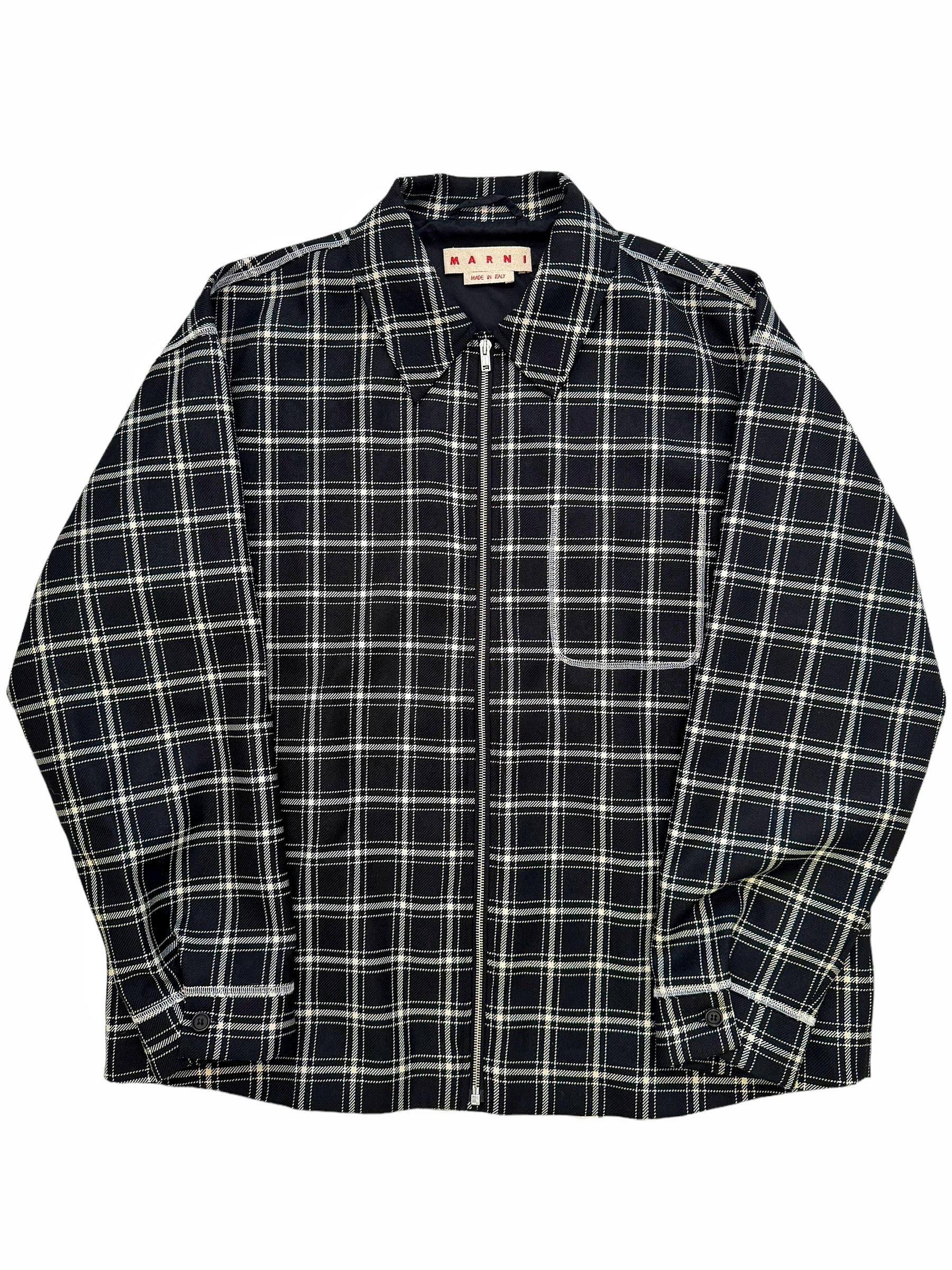 Plaid Wool Zip Up Jacket – Archive Reloaded
