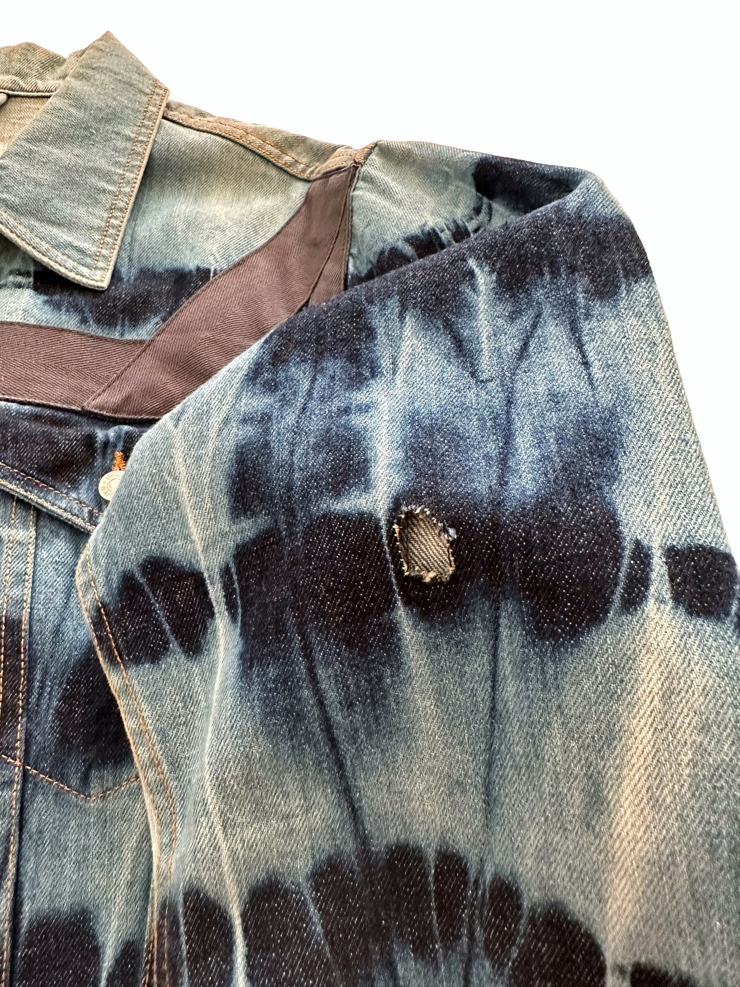 FW14 Tiedye Bondage Denim Jacket