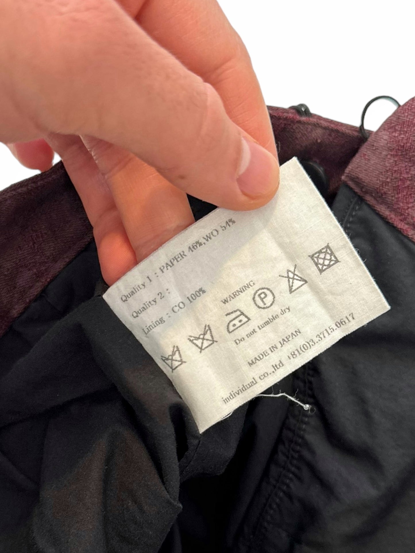 Paper / Wool Long Banana Seam Leg