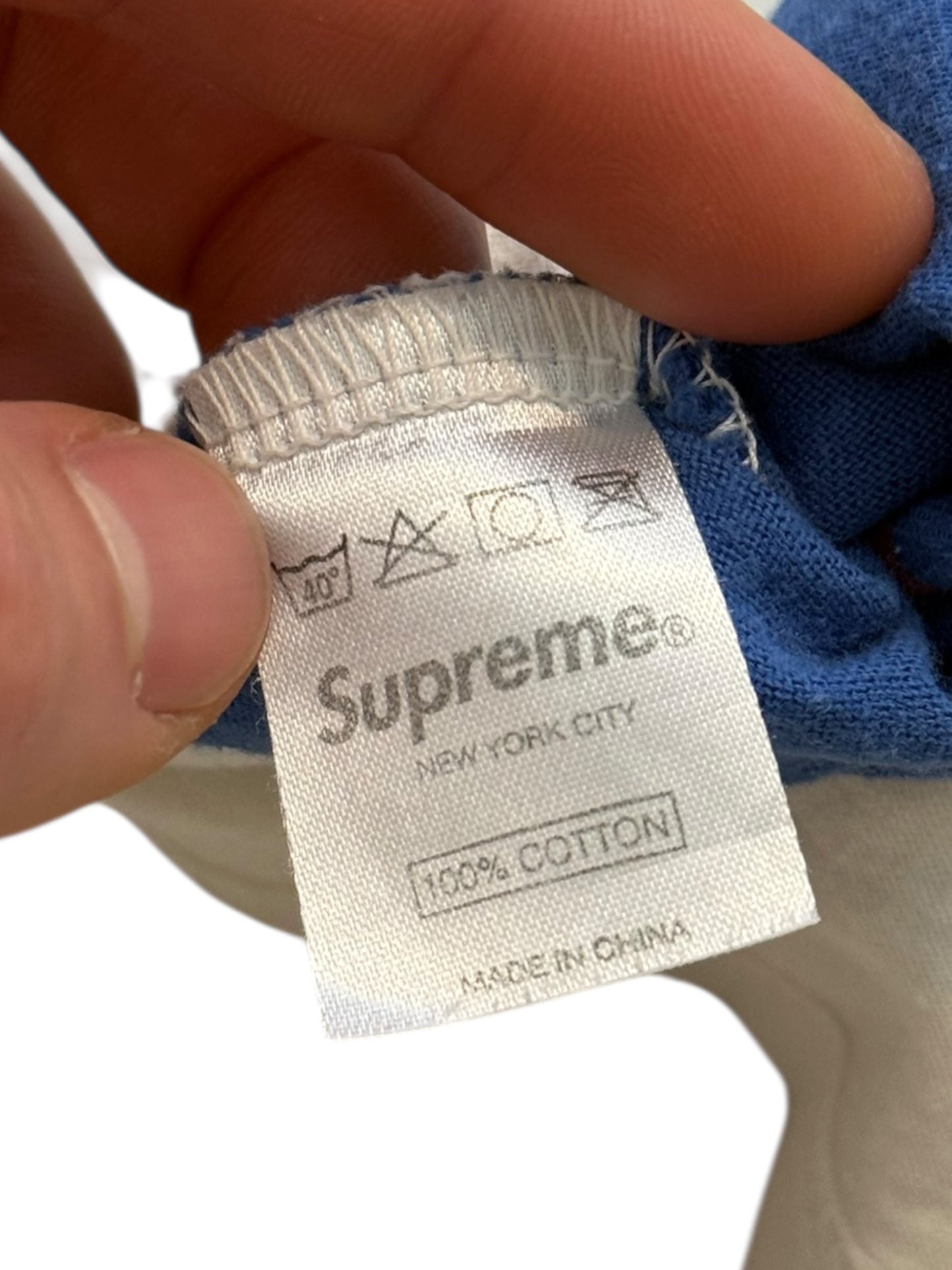 2010 Blue Stripe Bars Cut Sew Shirt