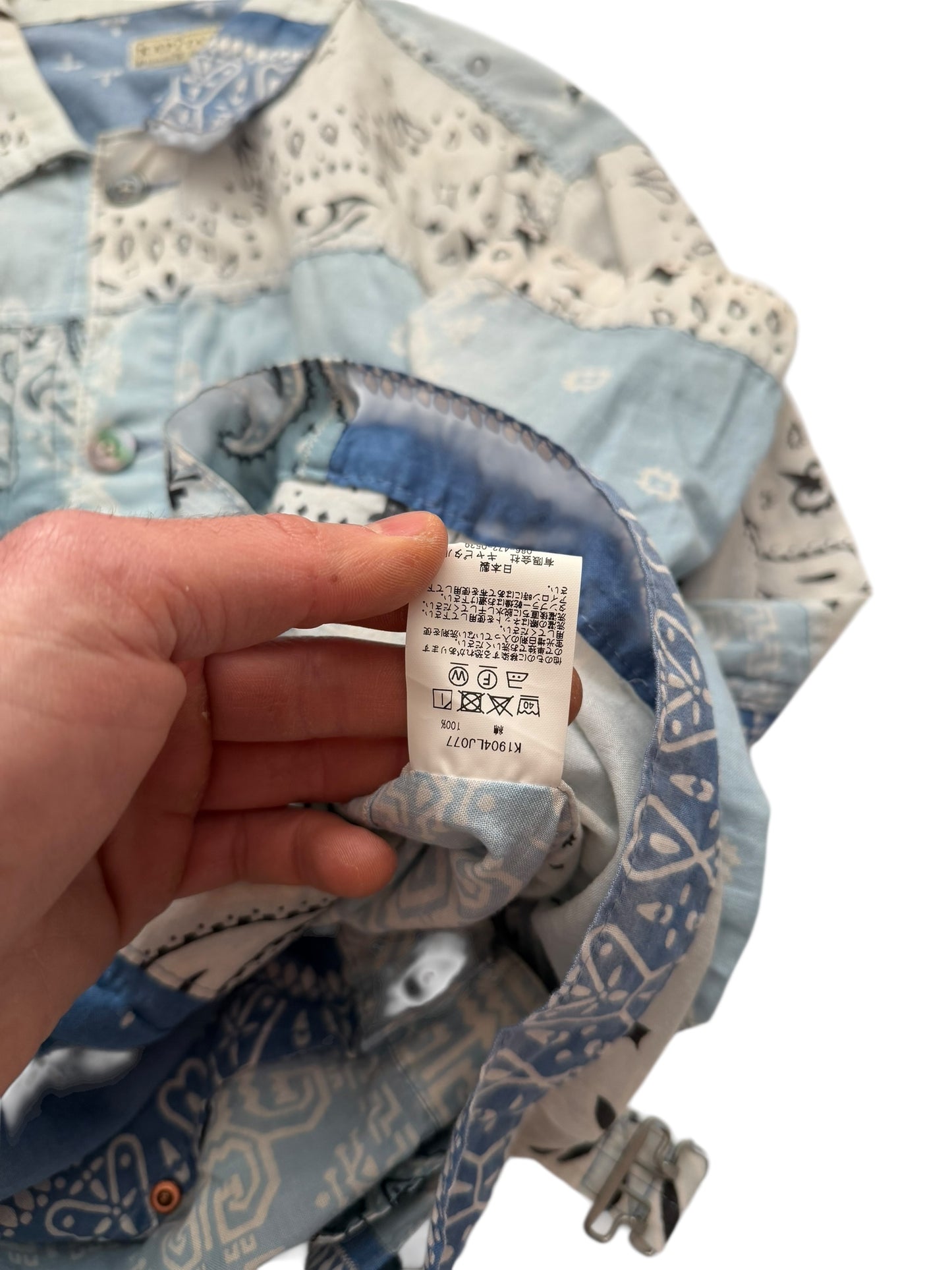 Ice Blue Kerchief Bandana Shirt