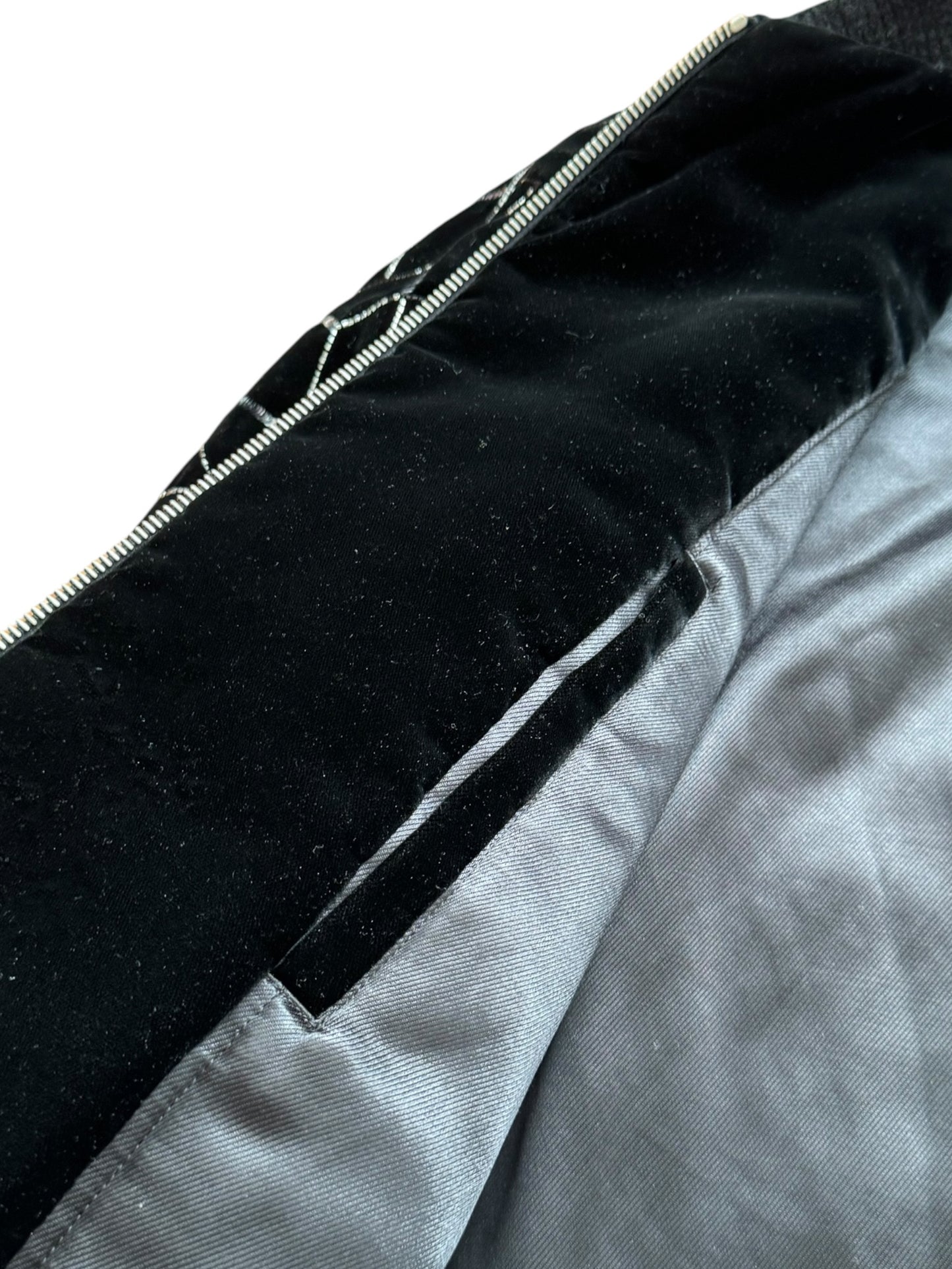 2019 Velvet Sequin Cracked Teddy Varsity Bomber