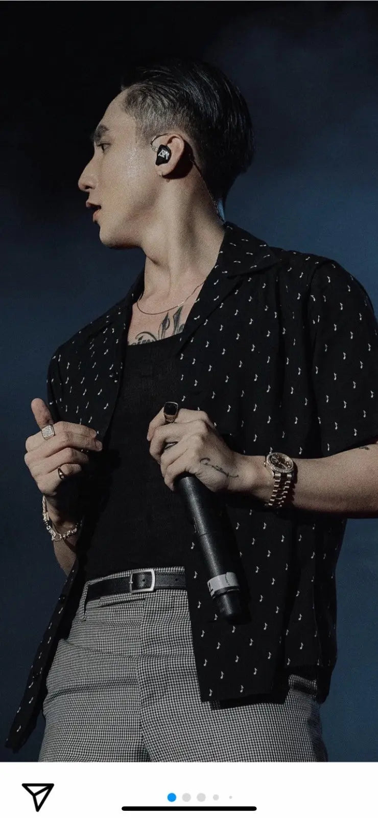SS19 Viscose Music Notes Shirt