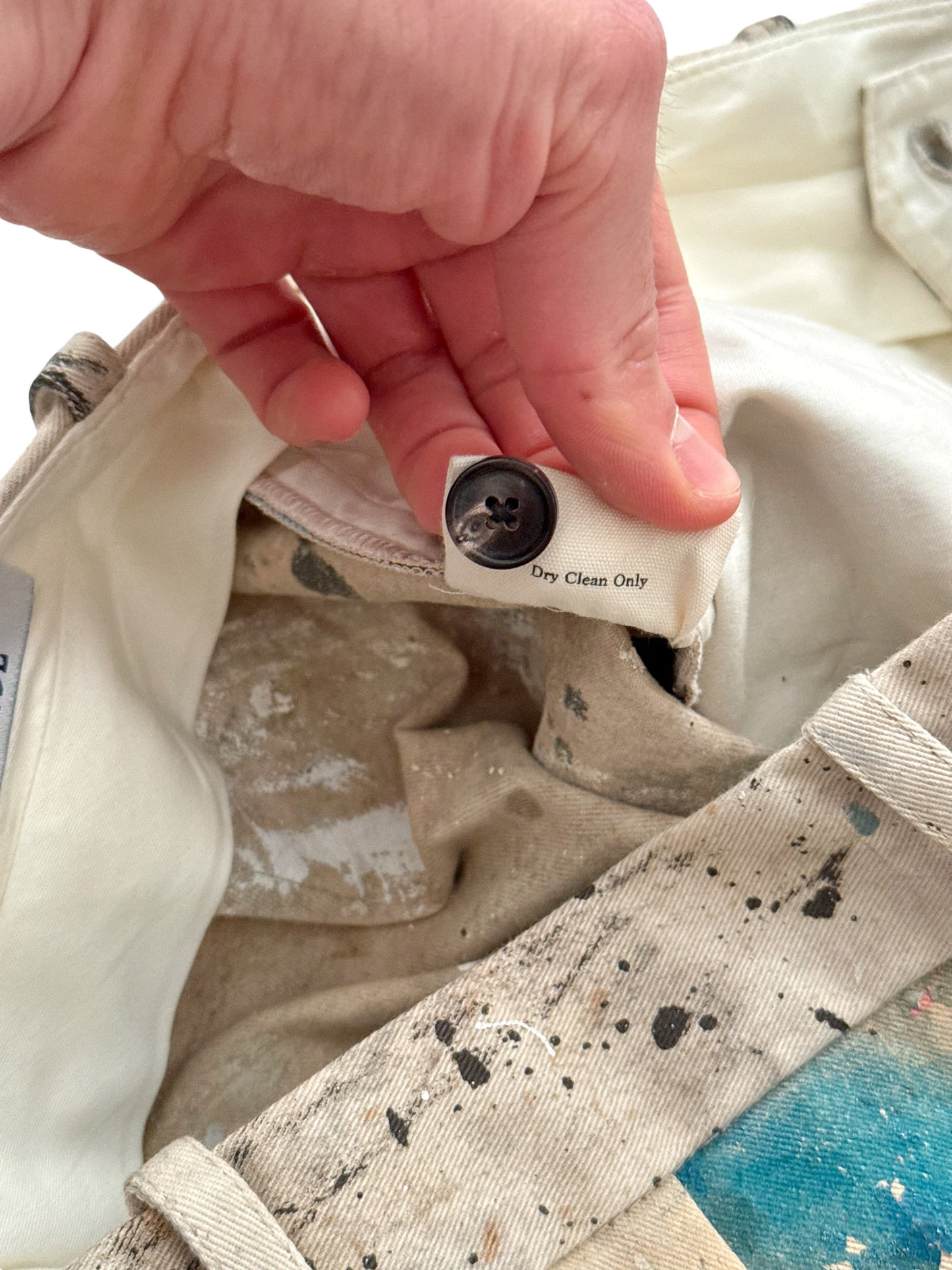 One of One Dropcloth Paint Stained Trouser