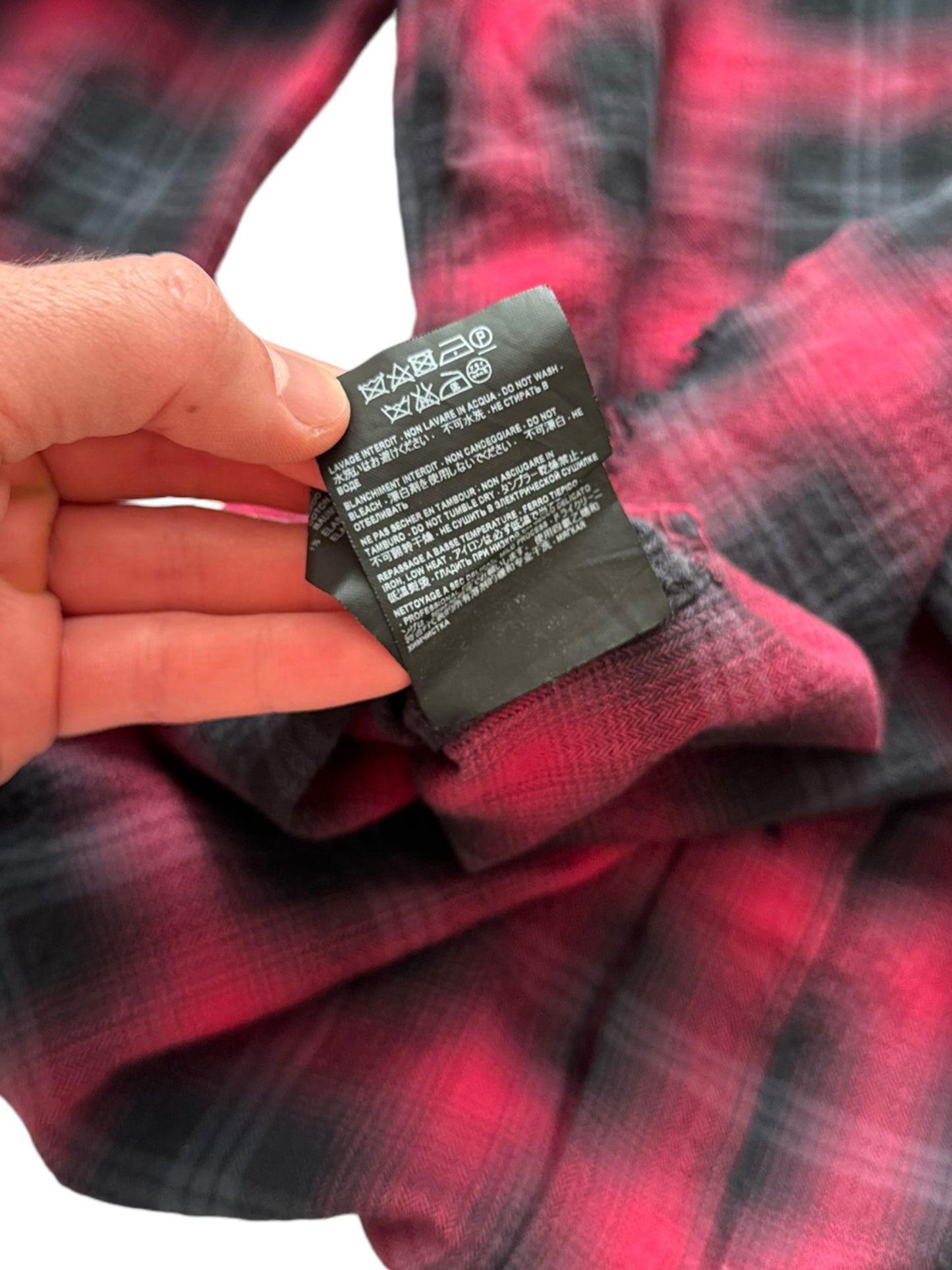 2015 Raw Hem Distressed Red Flannel