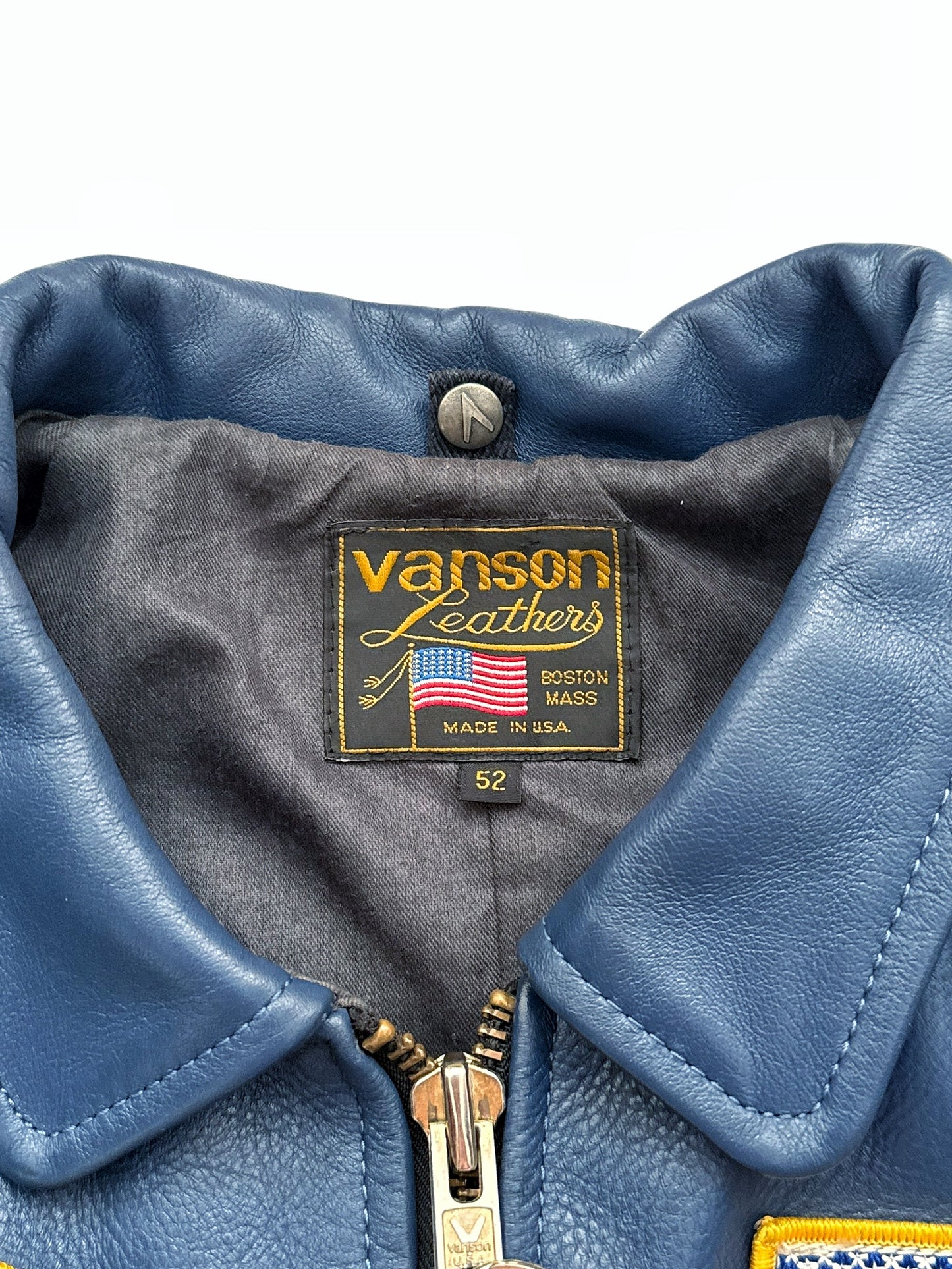 1/1 Genesis NYC Blue Leather Zip Jacket