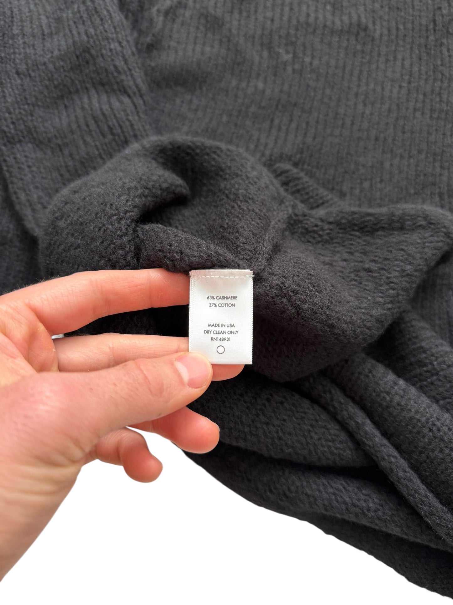 Cashmere Black Nimbus Pocket Crewneck Sweater