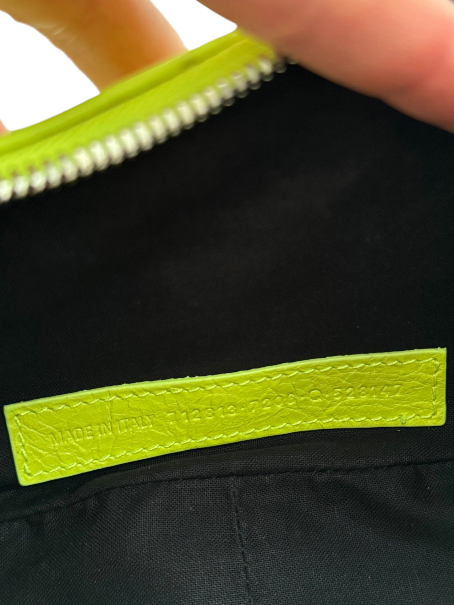 Distressed Neon Green La Cagole Bag