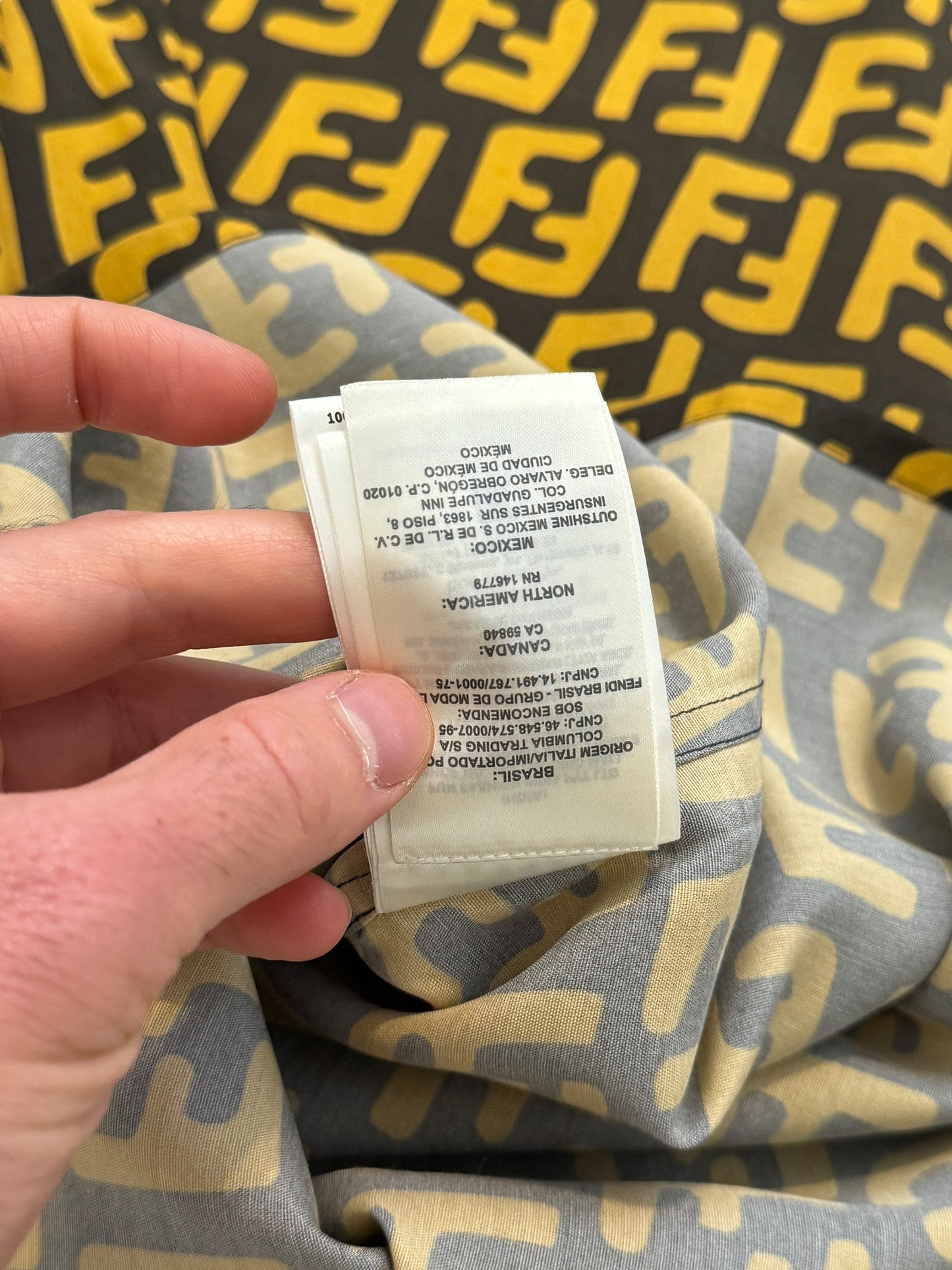 2018 Zucca Monogram Viscose Runway Shirt