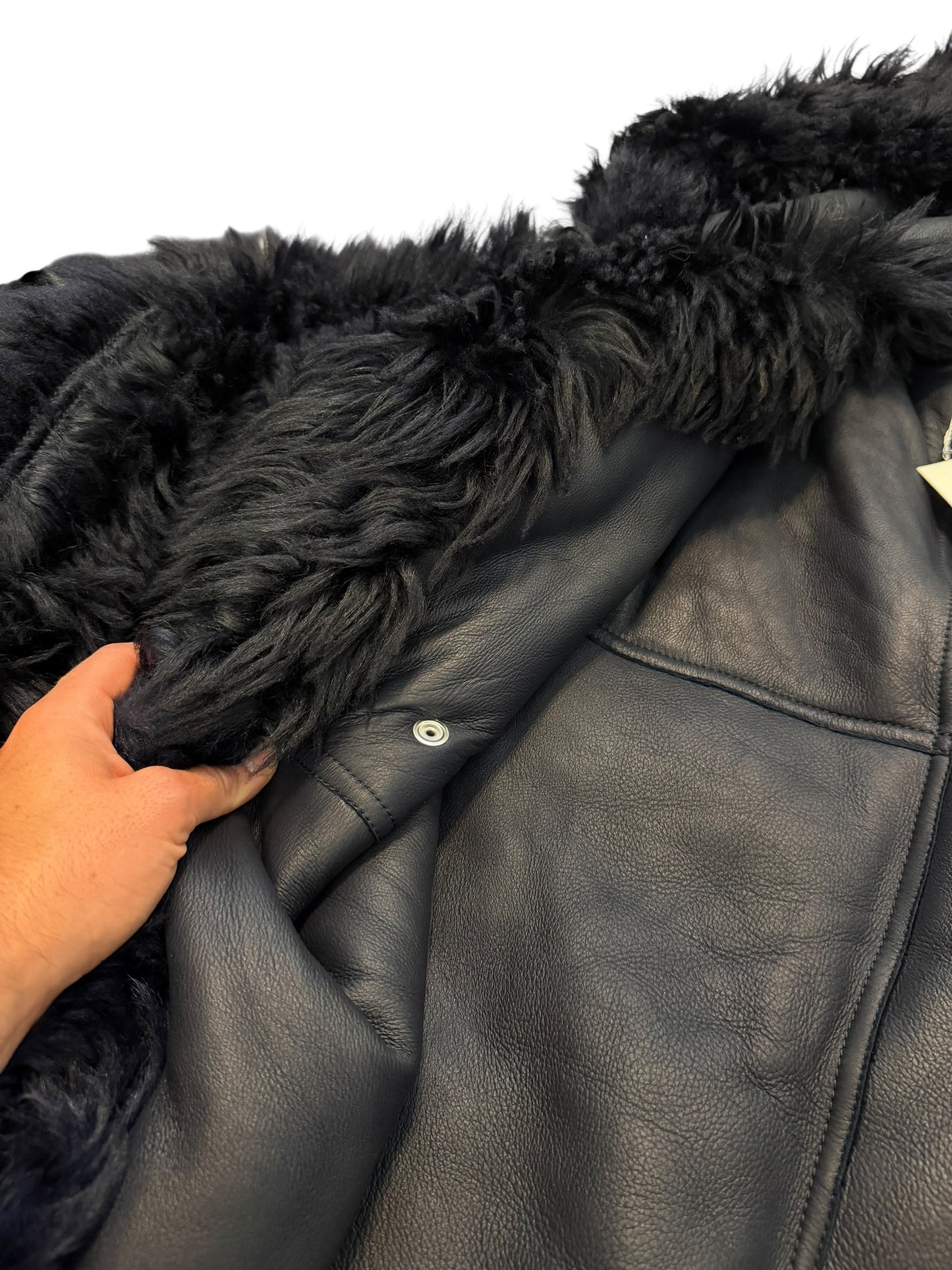Giant Long Hair Sheep Skin Shearling Bomber