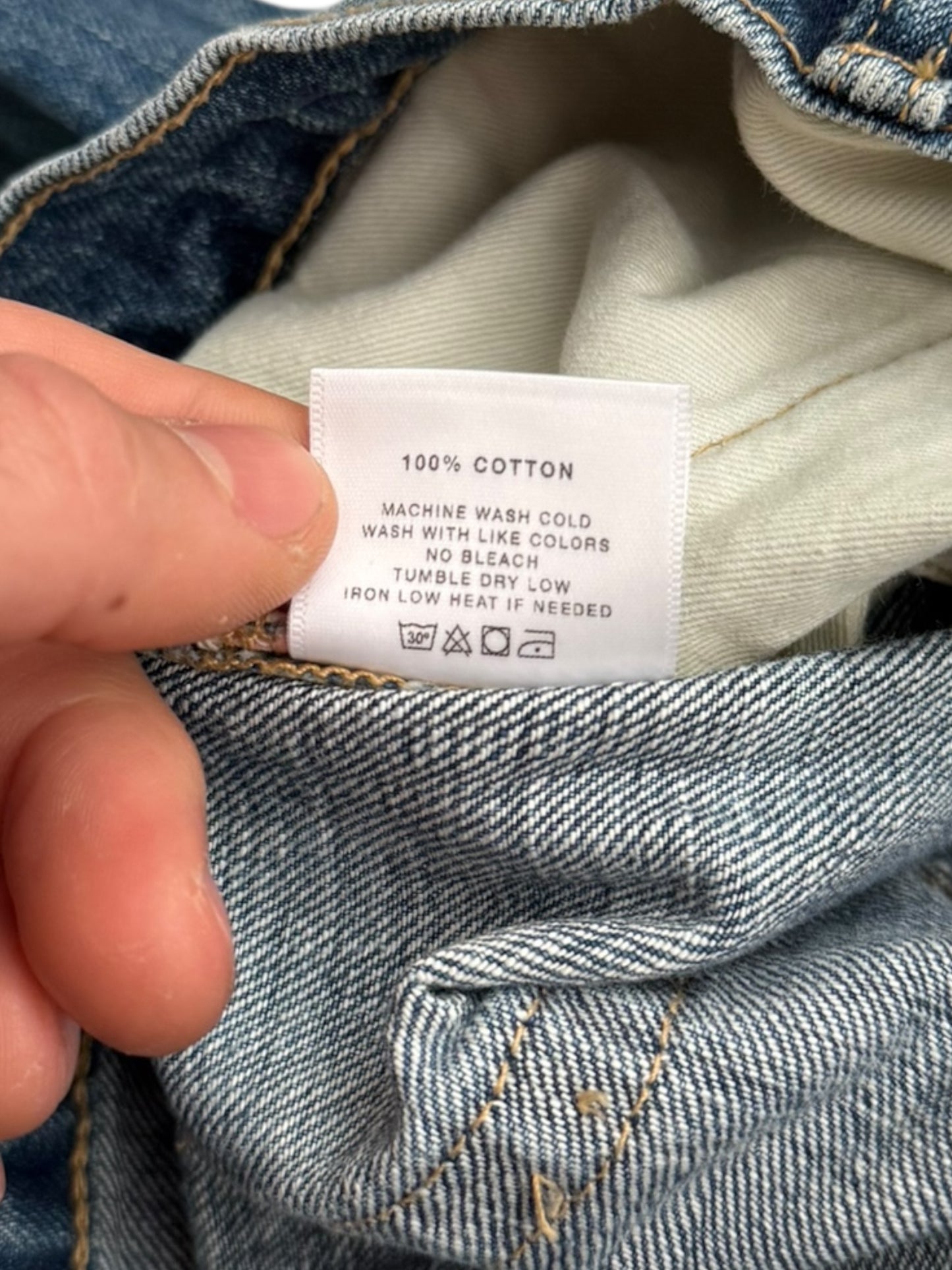 Distressed Blue Denim Jeans