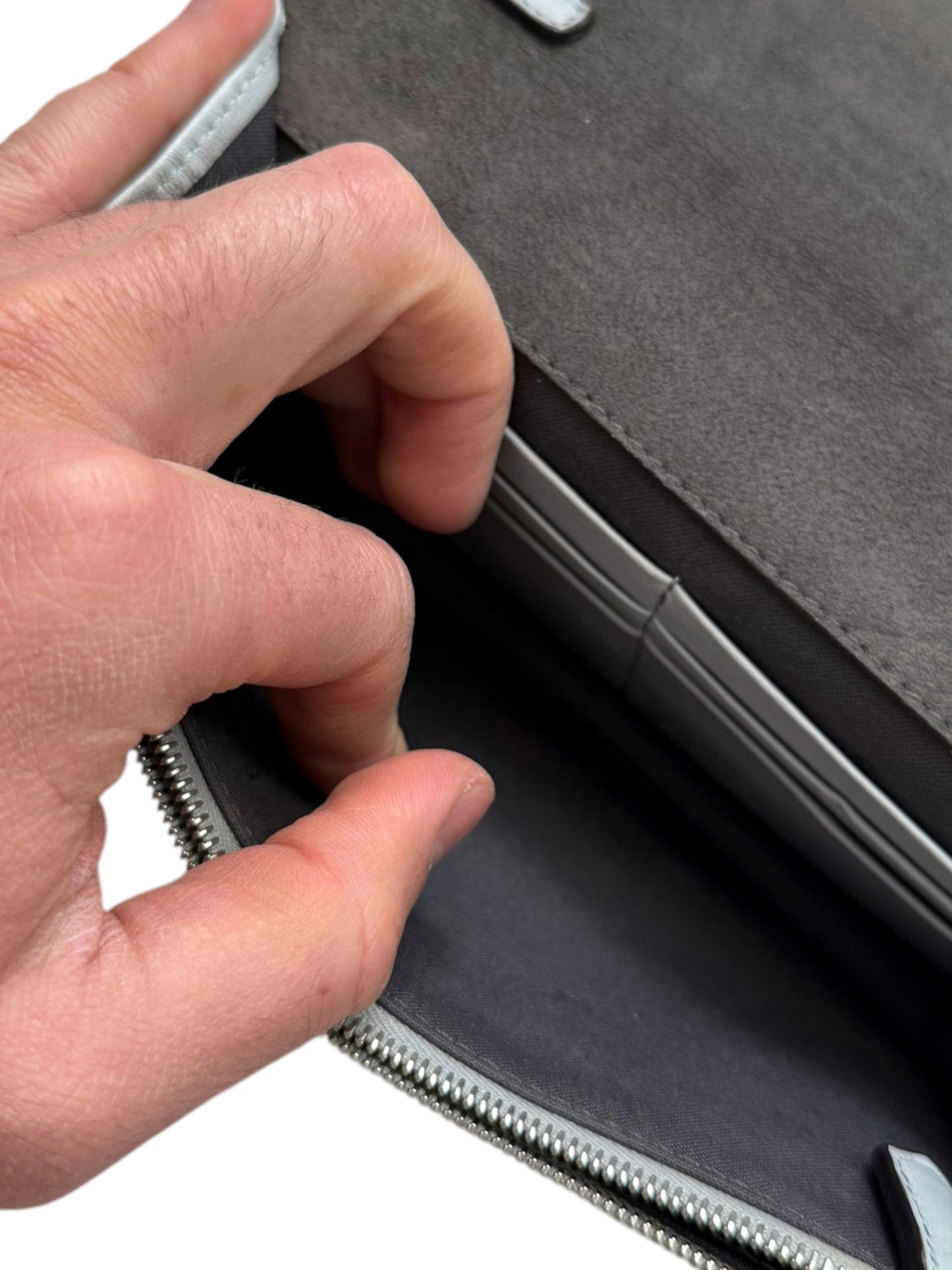 Glossy Calfskin Crystal Studded Chain Bag