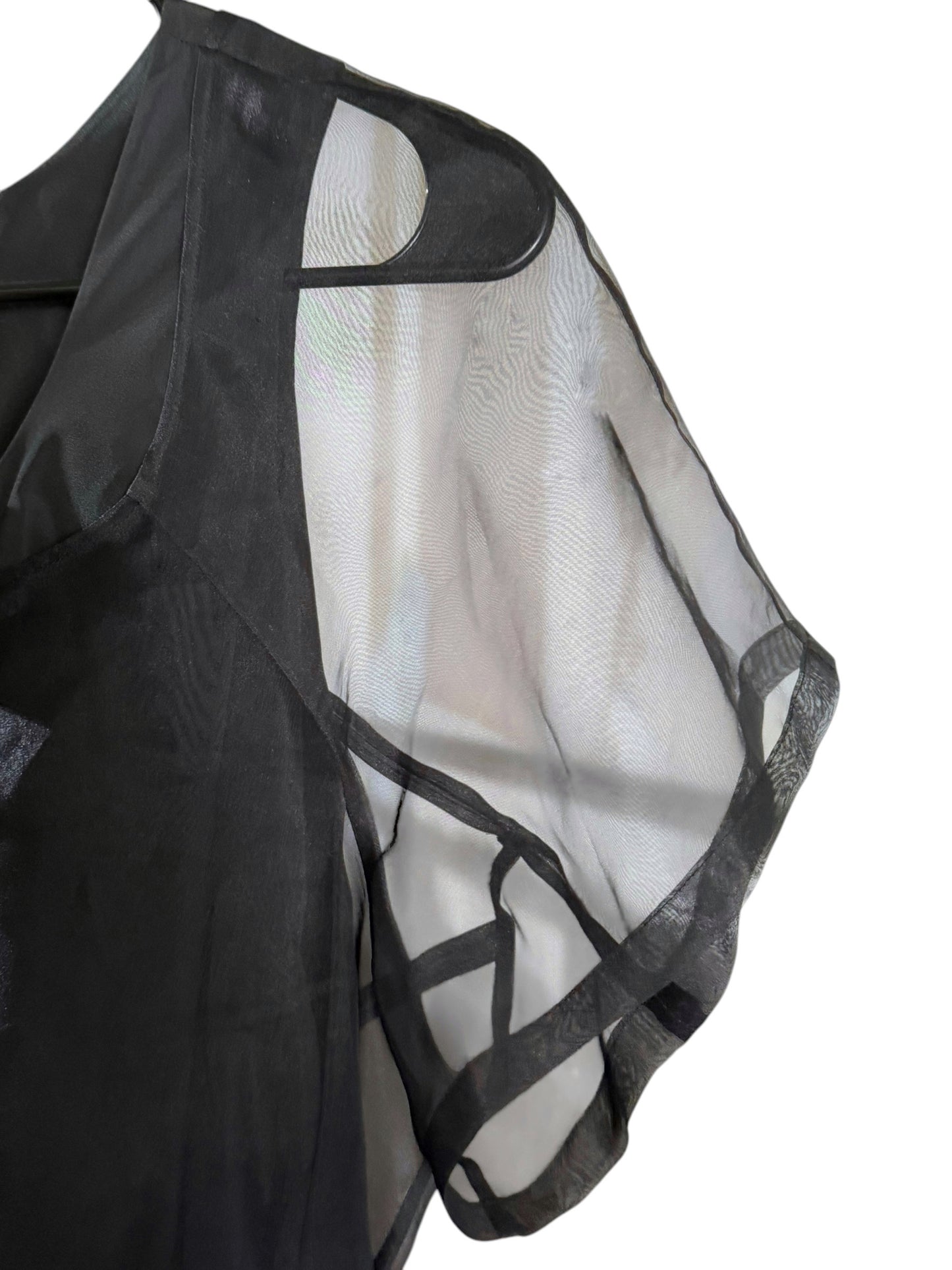 Satin Mesh Layer Dress