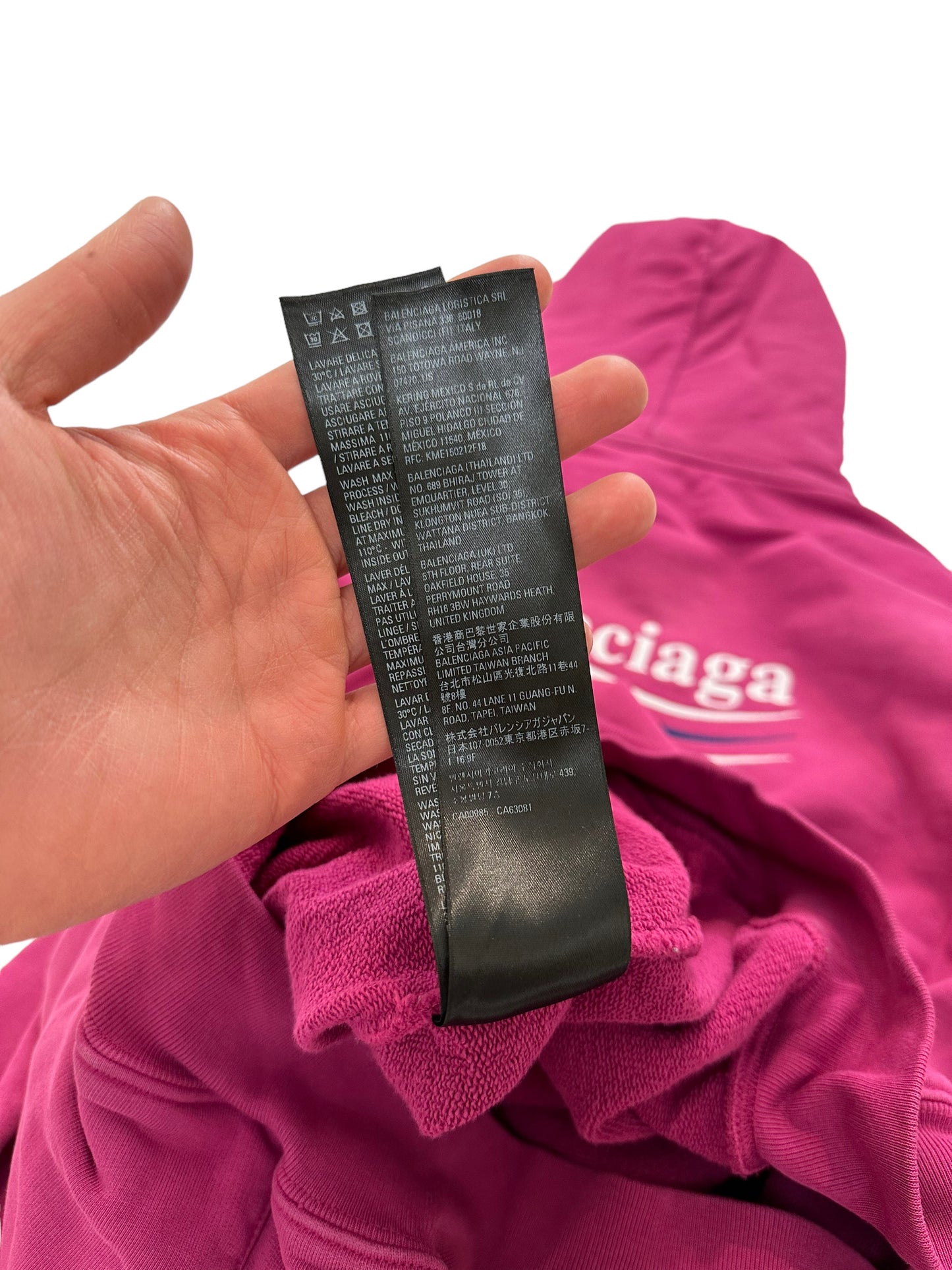 Overdyed Pink Embroidered Campaign Hoodie