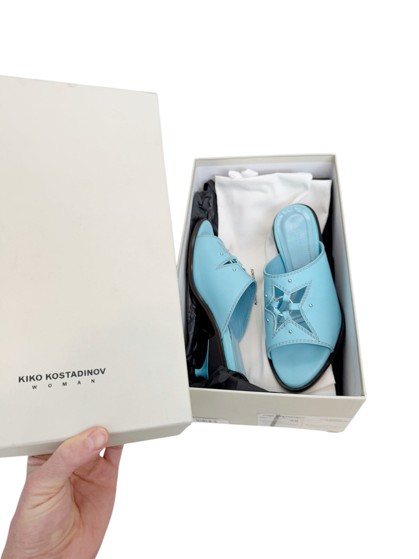 Blue Leather Star Sandal