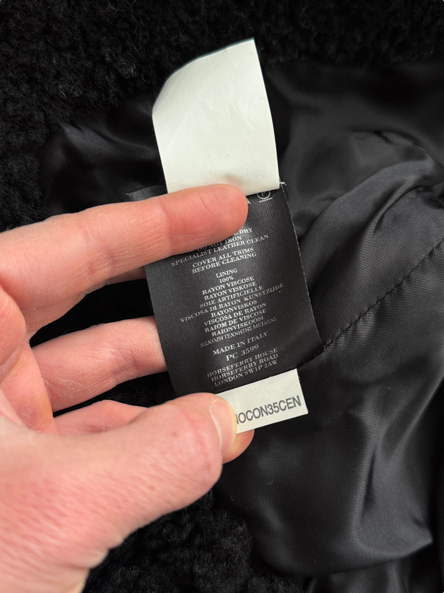 2010 Runway Icelandic Shearling Cracked Leather Crop Jacket