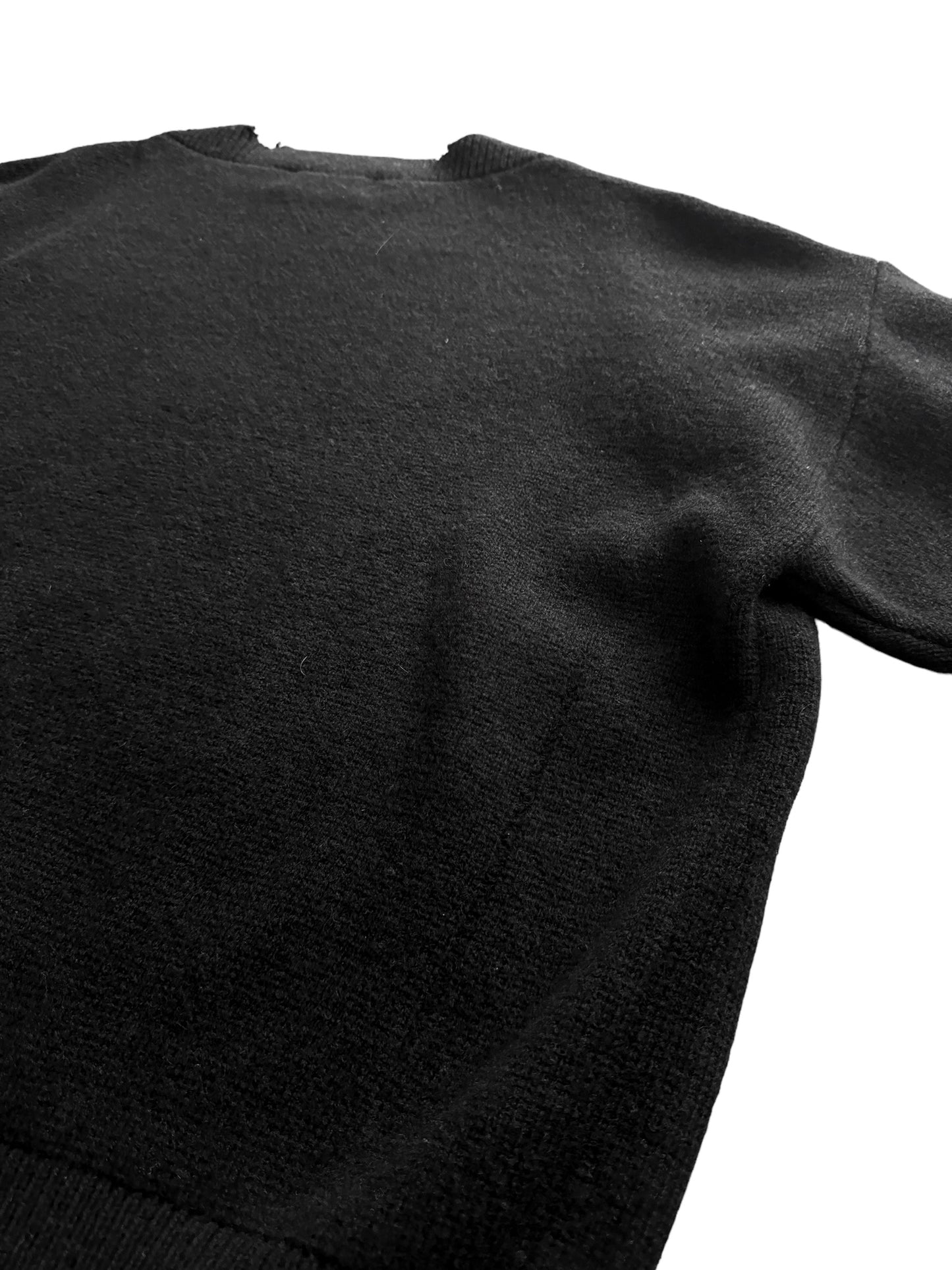 Wool Distressed Cut Up Wide Knit