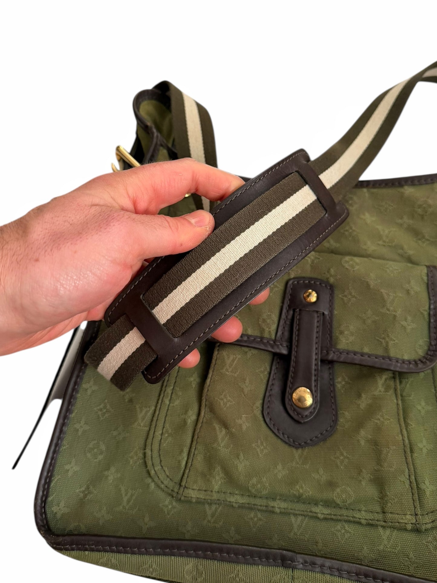 Denim Canvas Monogram Messenger