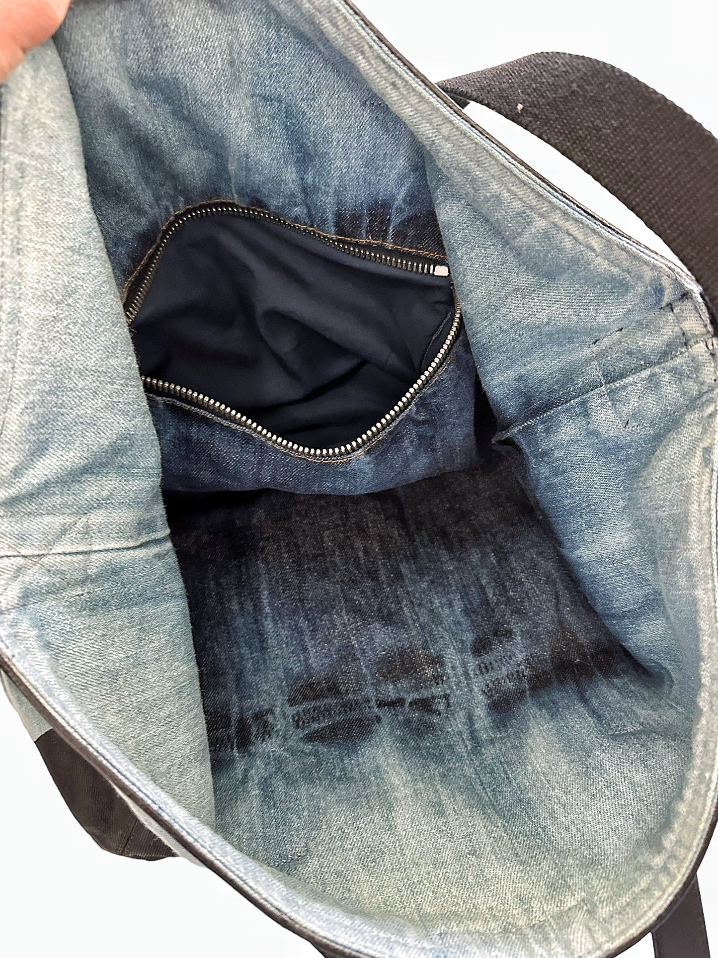 FW14 Tiedye Denim Large Tote
