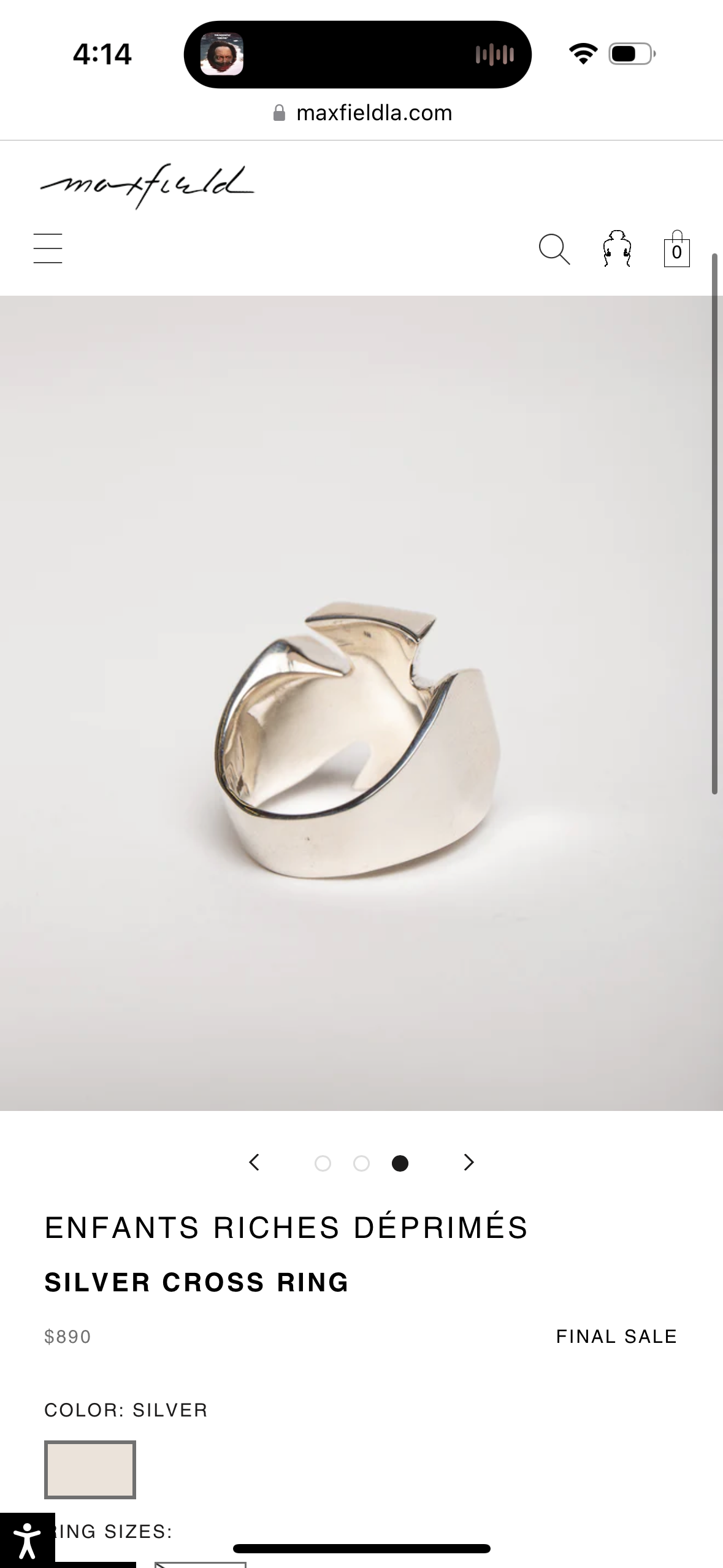 “West Coast Chopper” Silver Ring