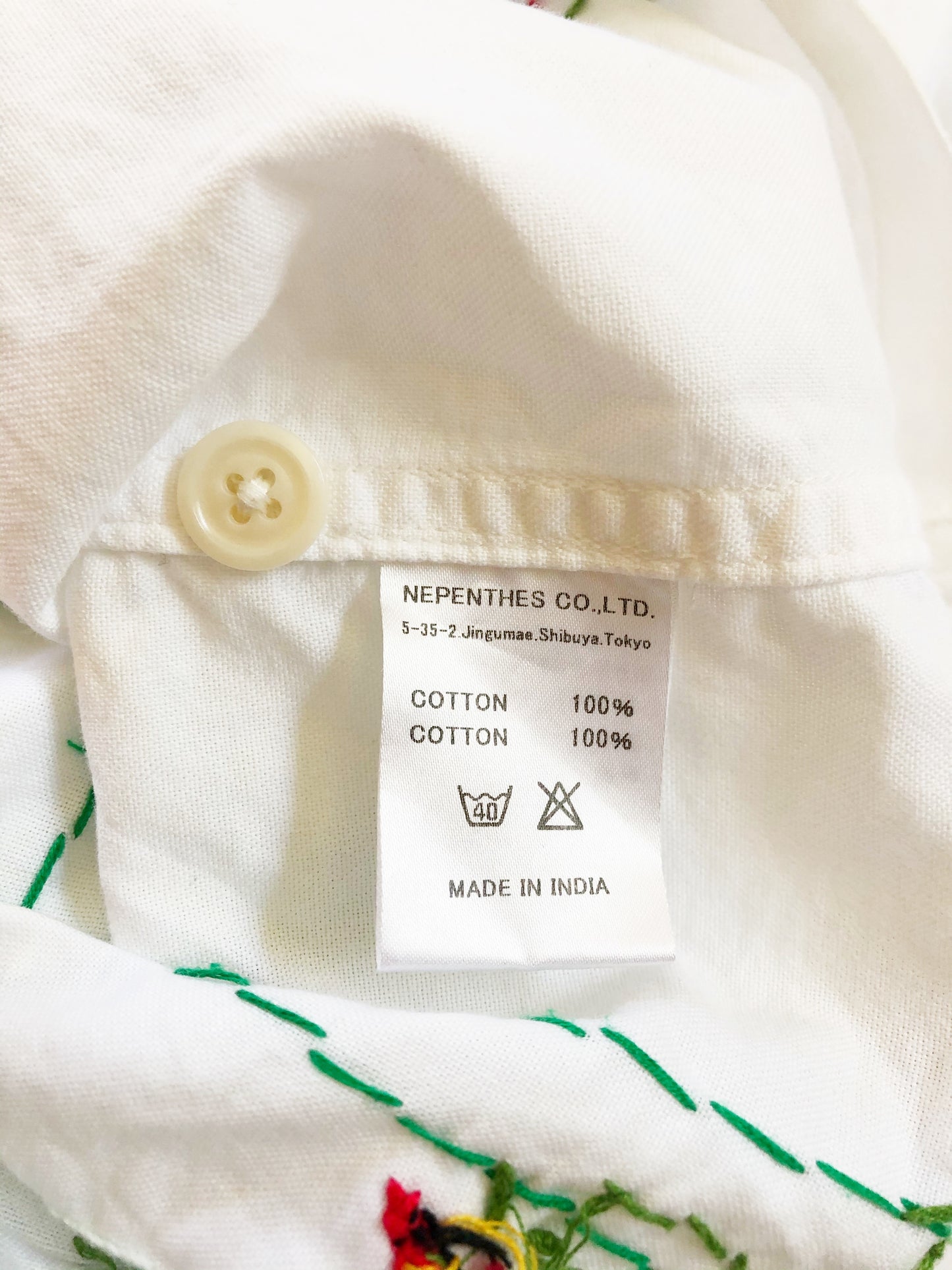 Flower Embroidered Shirt