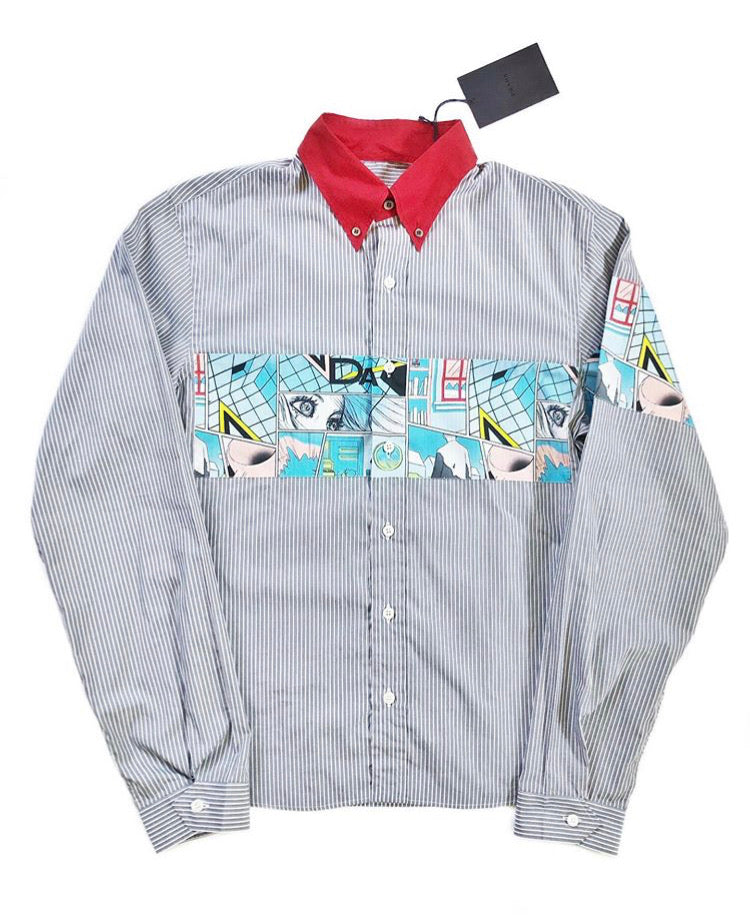 2018 Runwah Comic Book Striped Shirts