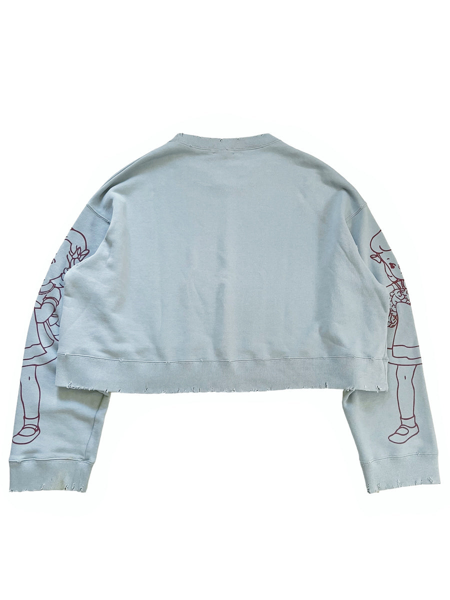 AW17 Human Control System Cropped Sweatshirt