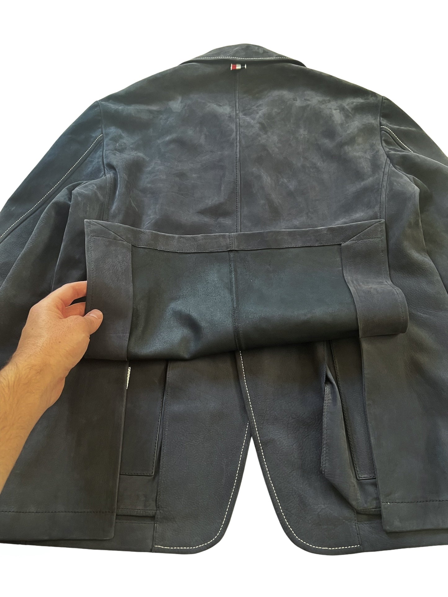 1/1 Sample Nubuck Navy Blazer