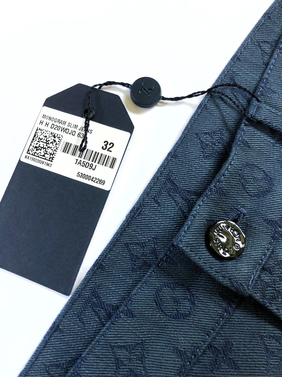 Louis Vuitton 2019 Monogram Print Track Pants - Blue, 12 Rise Pants,  Clothing - LOU225601