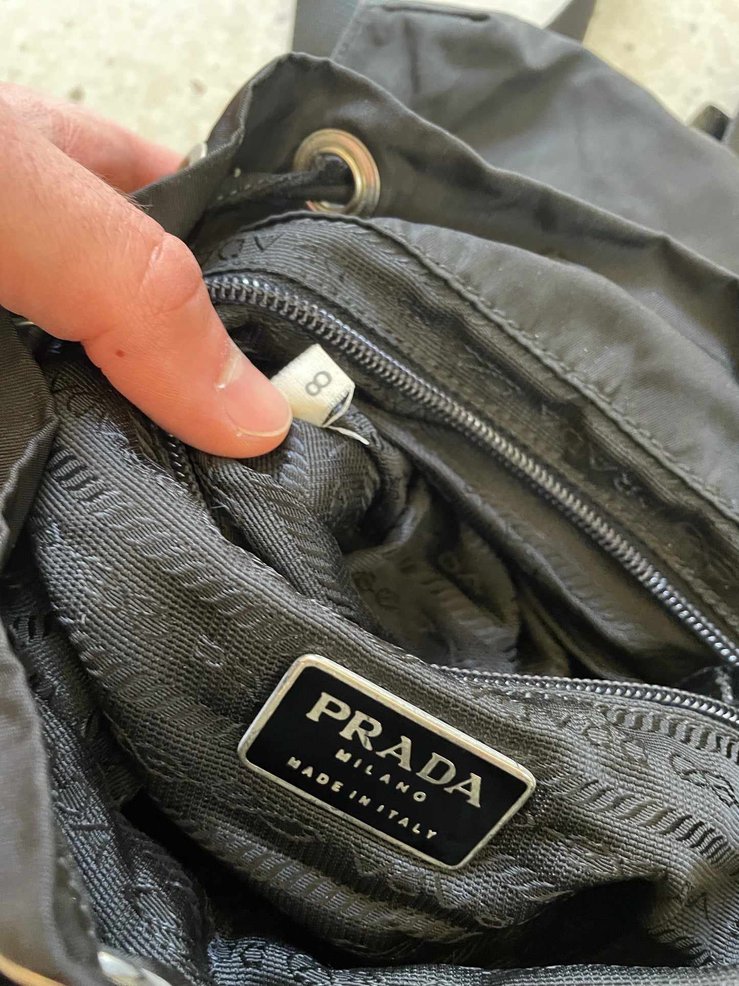 Black Nylon Backpack