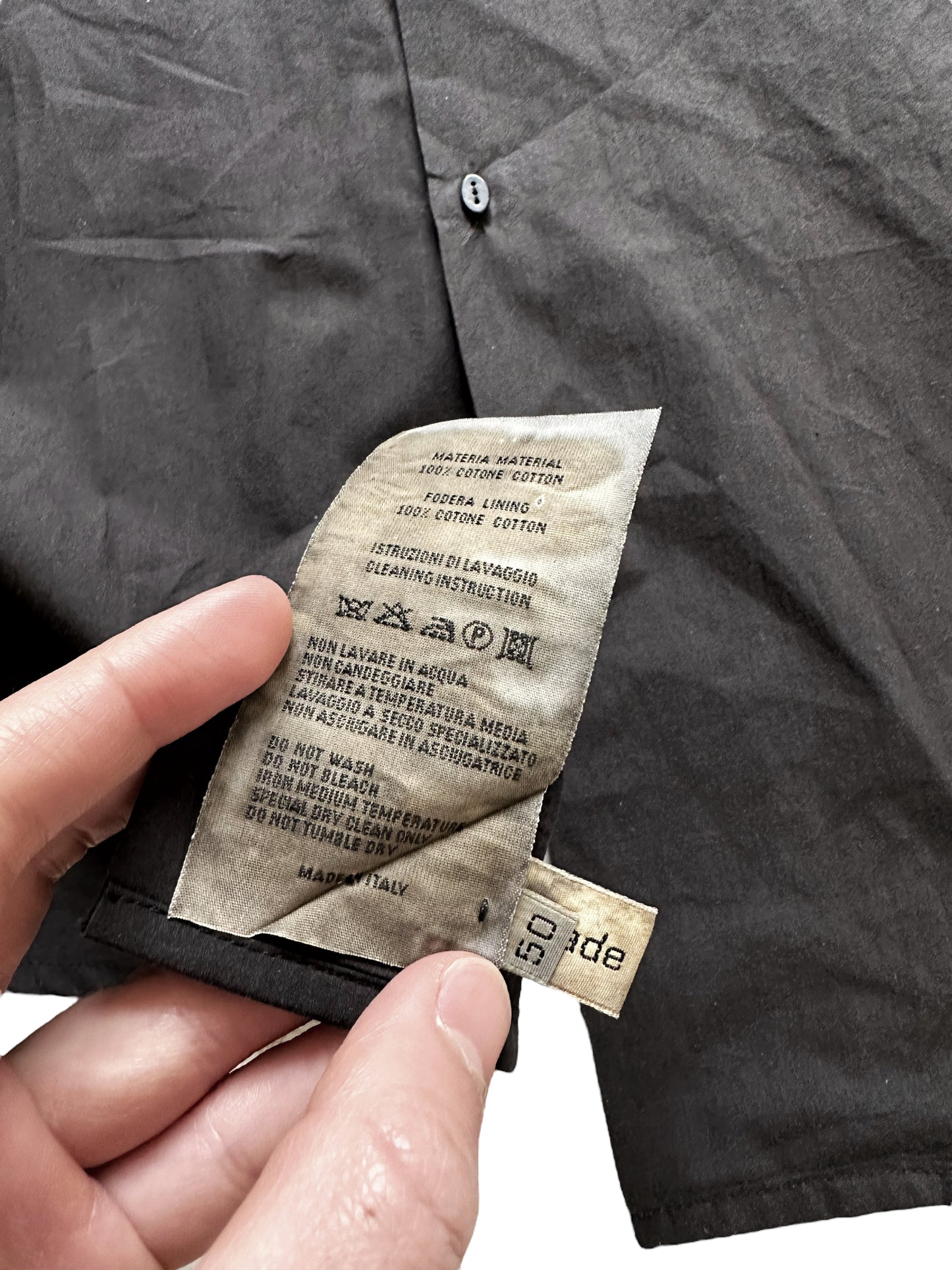 Black Cotton Cuff-less Shirt