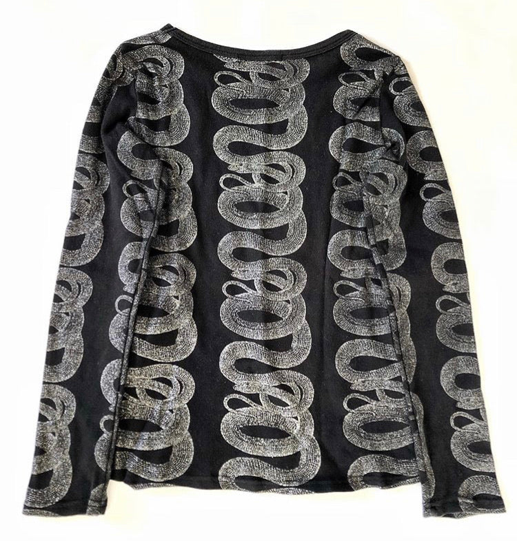 Hysterics (Hysteric Glamour) Glitter Snakes Skull Top