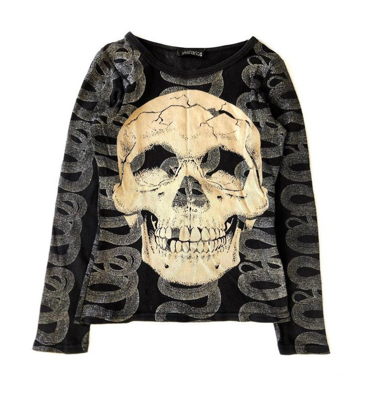 Hysterics (Hysteric Glamour) Glitter Snakes Skull Top – Archive