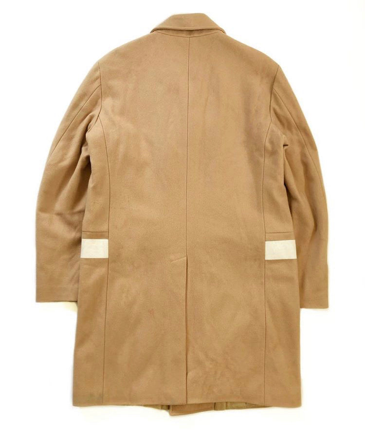 97 Helmut Lang Painted Rubberized Wool Coat