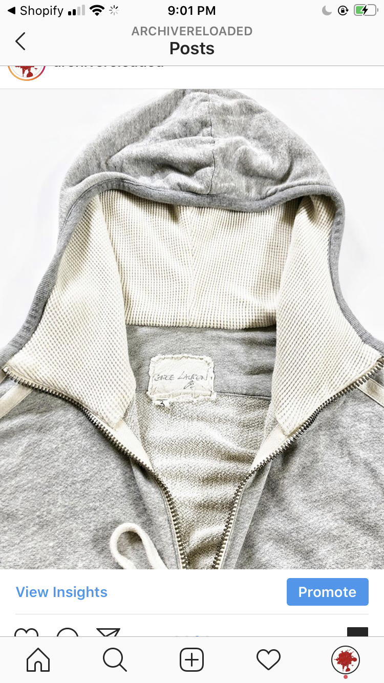 50/50 Greg Lauren Hi Tec Track Hoodie