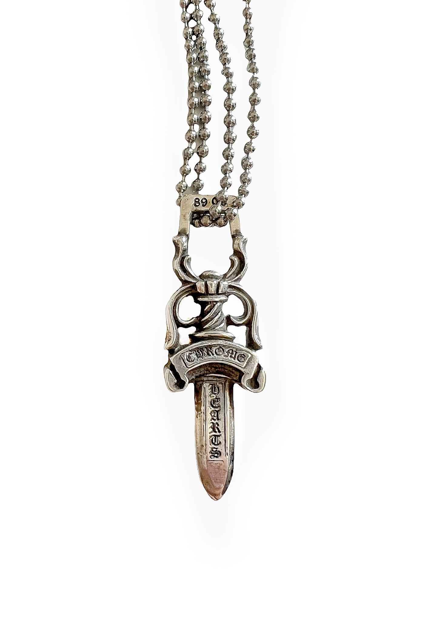 Large Silver Dagger Pendant