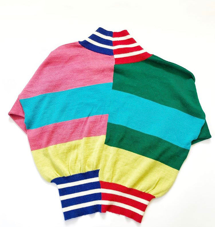 80’s Kansai Yamamoto Asymmetric Rainbow Sweater