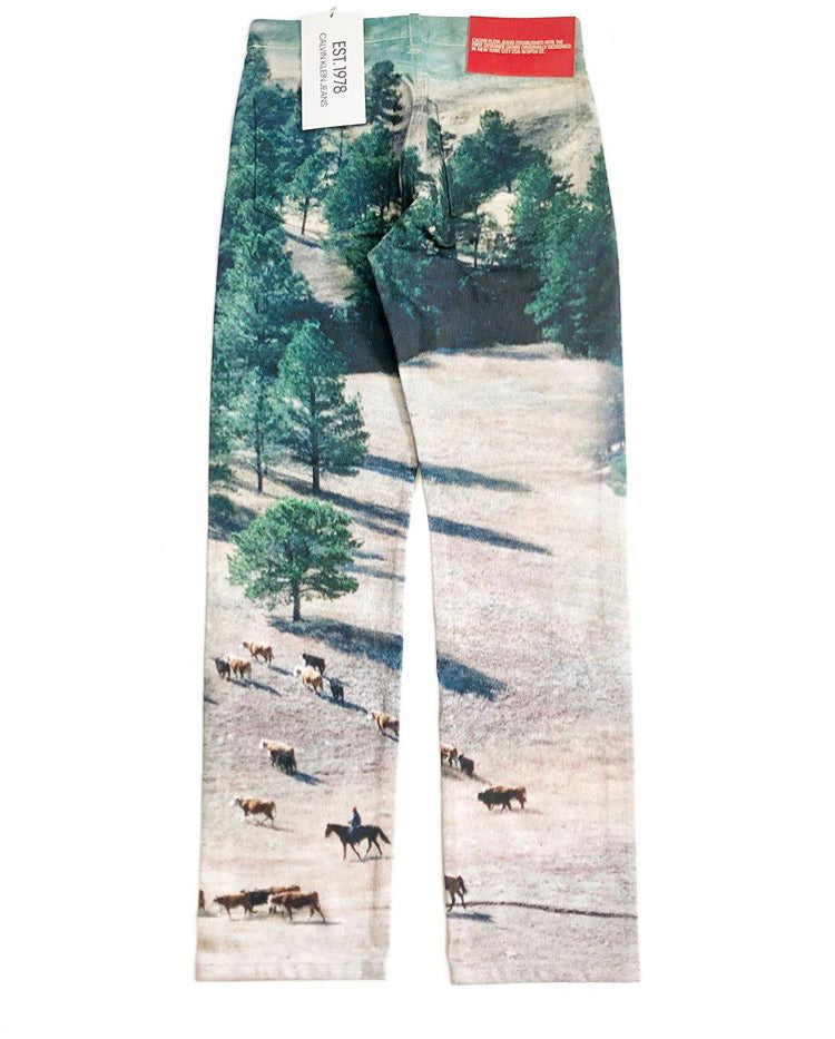 2019 Calvin Klein Cow Photo Print Denim