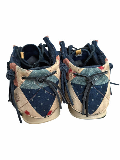 FBT Blue Geo Suede Boro Patchwork