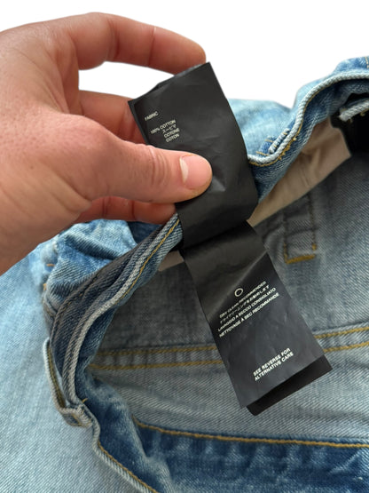 Distressed Holy Water Wash Denim