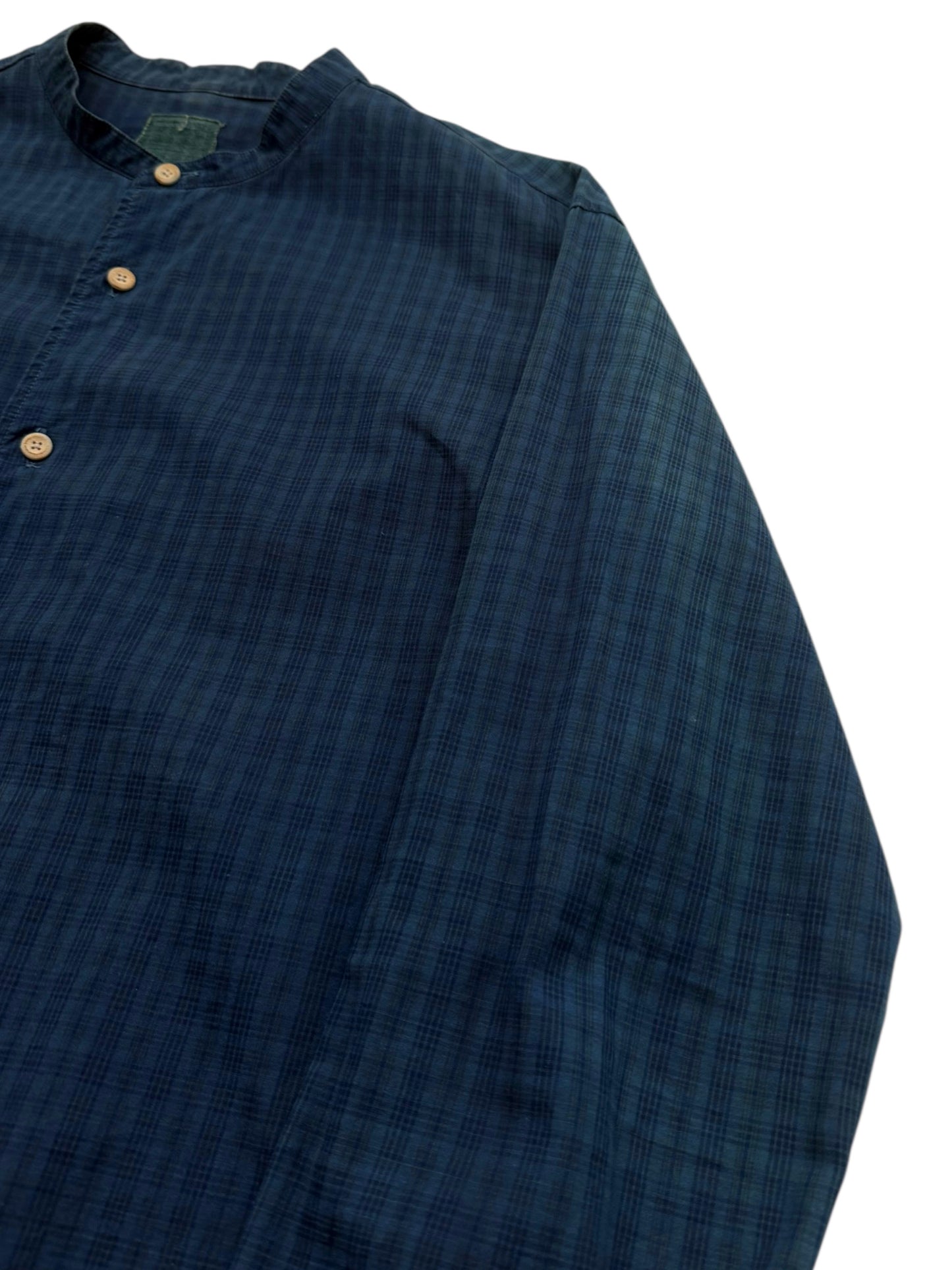 ICT Indigo Faded Plaid Shirt