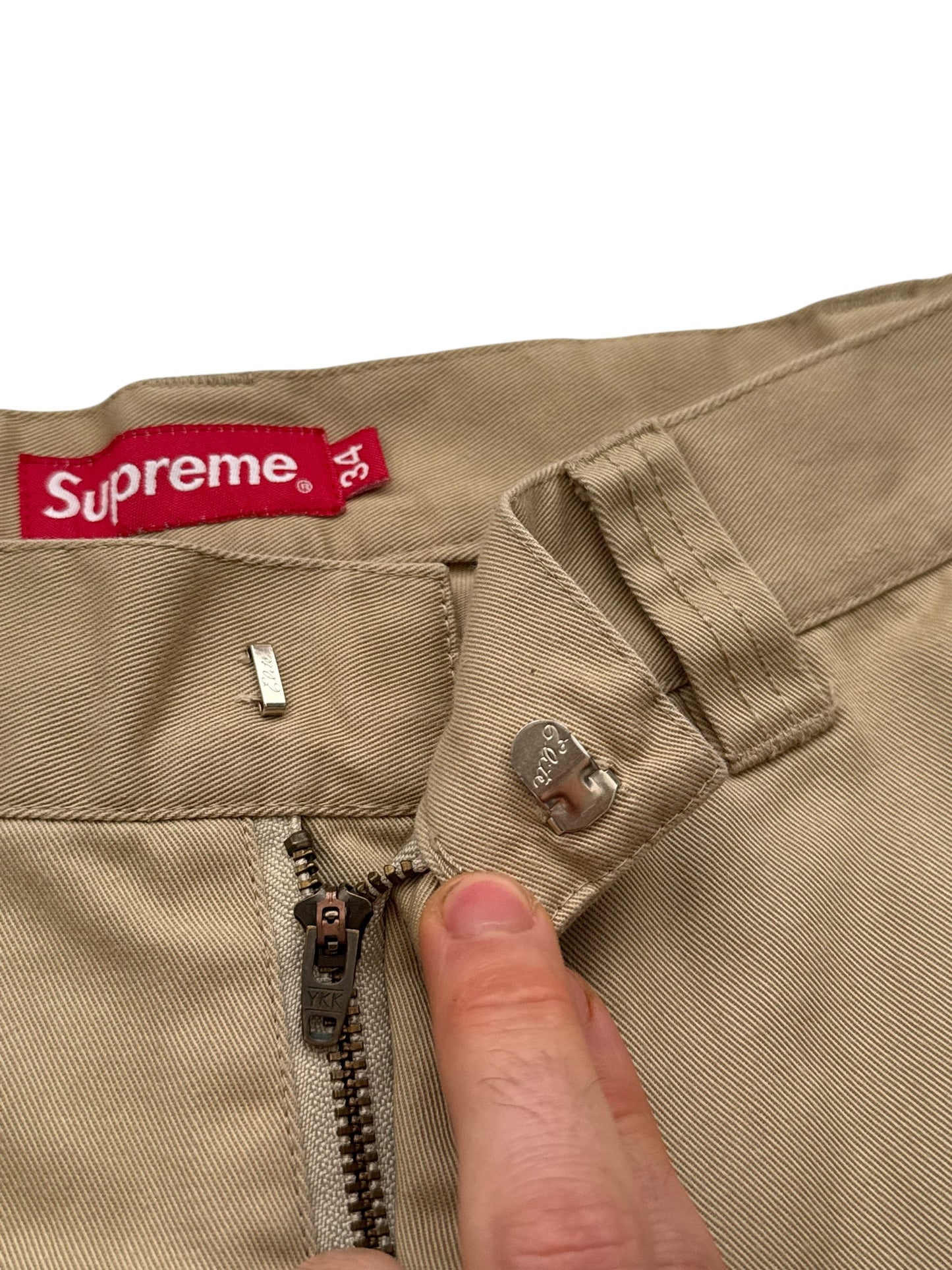 Virgin Mary Printed Crop Khaki Shorts