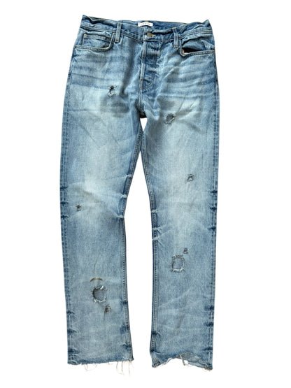 Distressed Holy Water Wash Denim